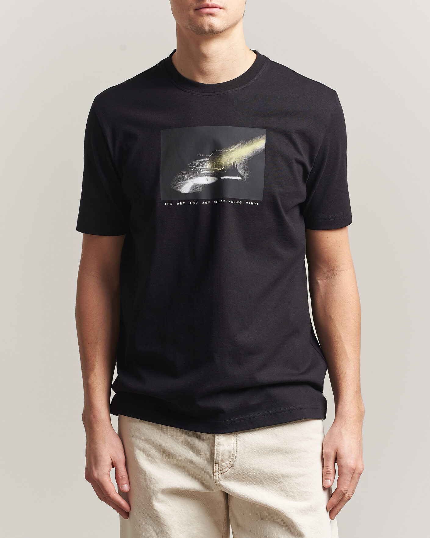 Herre | T-Shirts | BOSS ORANGE | DJ Printed Crew Neck T-Shirt Black