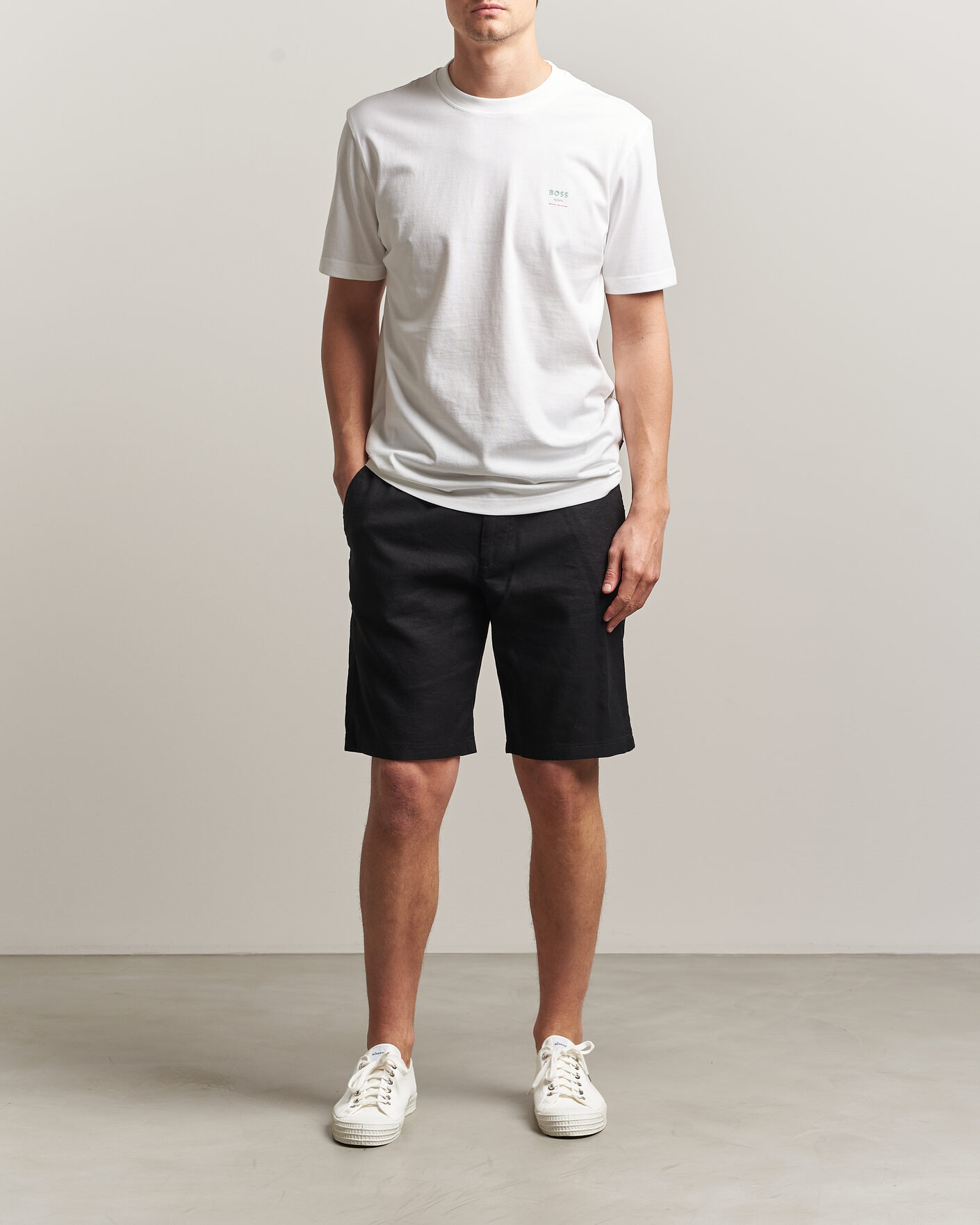 Herre | T-Shirts | BOSS ORANGE | Groove Printed Crew Neck T-Shirt White