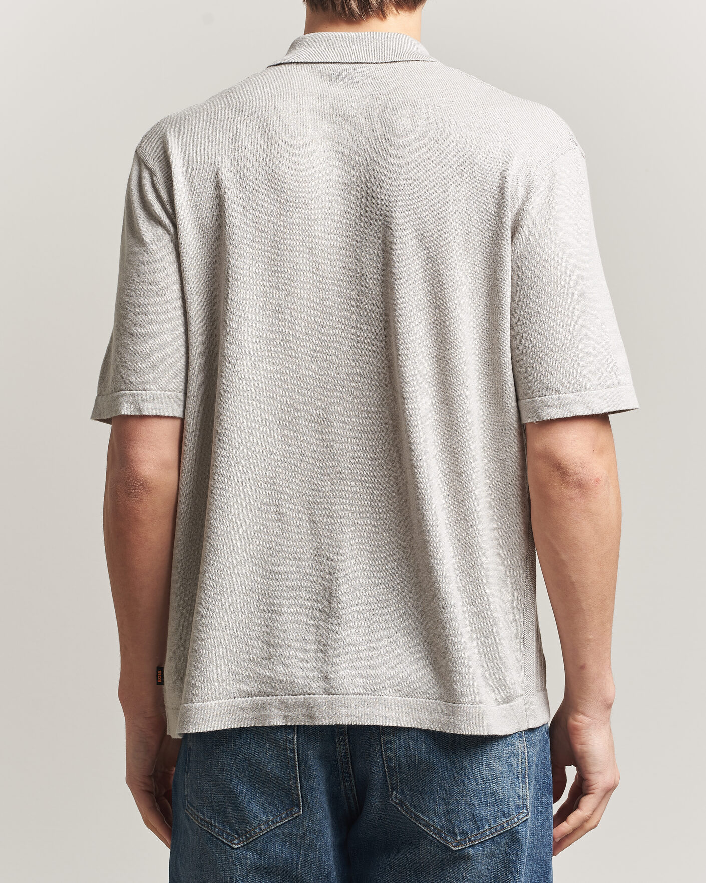 Herre | Skjorter | BOSS ORANGE | Amicino Linen/Cotton Knitted Shirt Beige