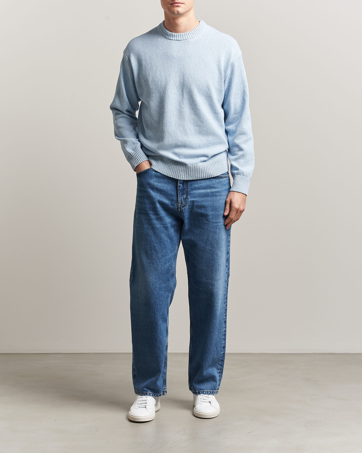 Herre | Gensere | BOSS ORANGE | Kerlino Knitted Sweater Light Blue
