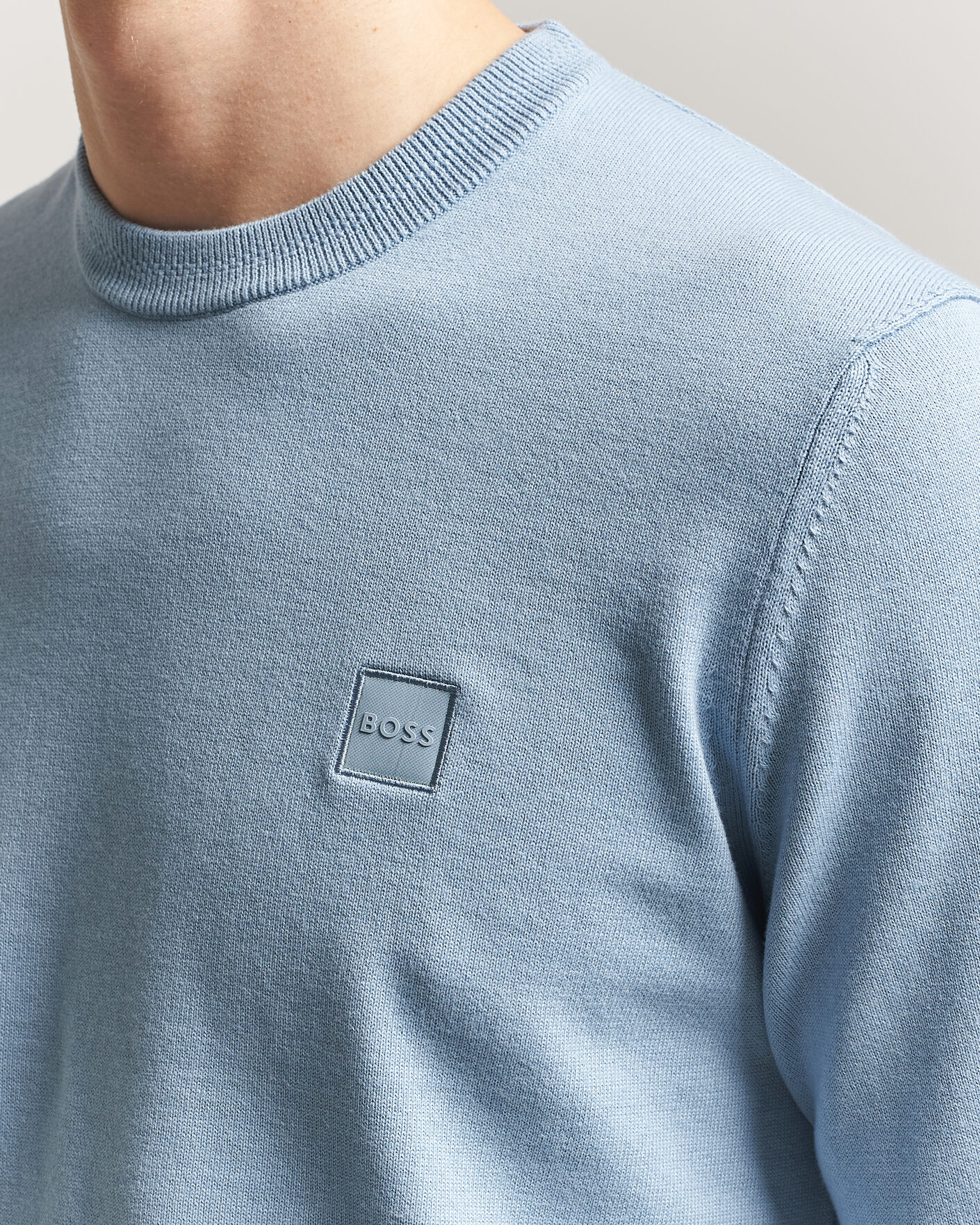 Herre | Gensere | BOSS ORANGE | Kanovano Knitted Sweater Light Blue