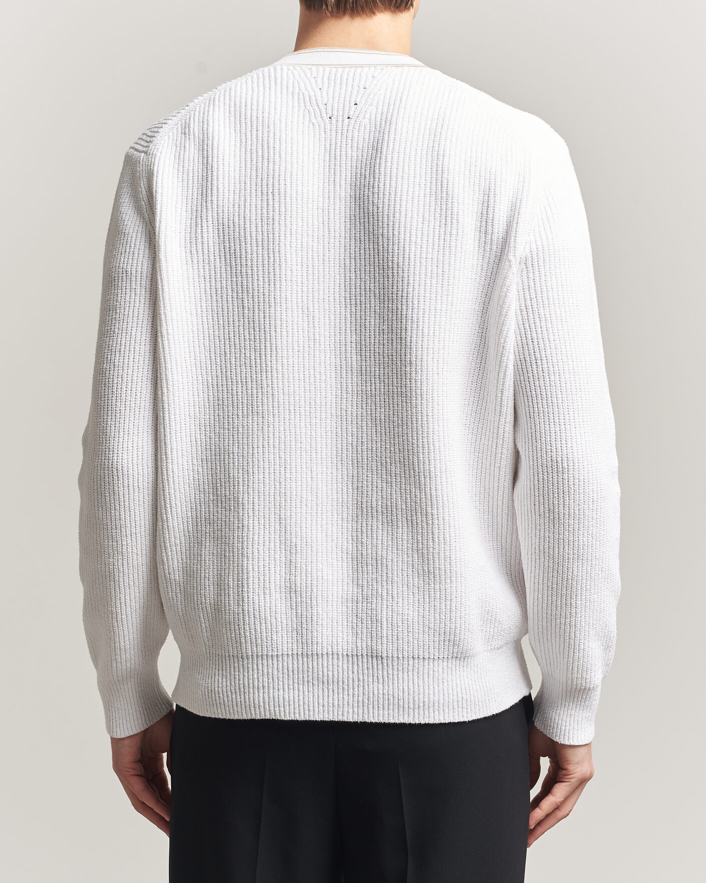 Herre | Gensere | BOSS BLACK | Napoli Knitted Cardigan White