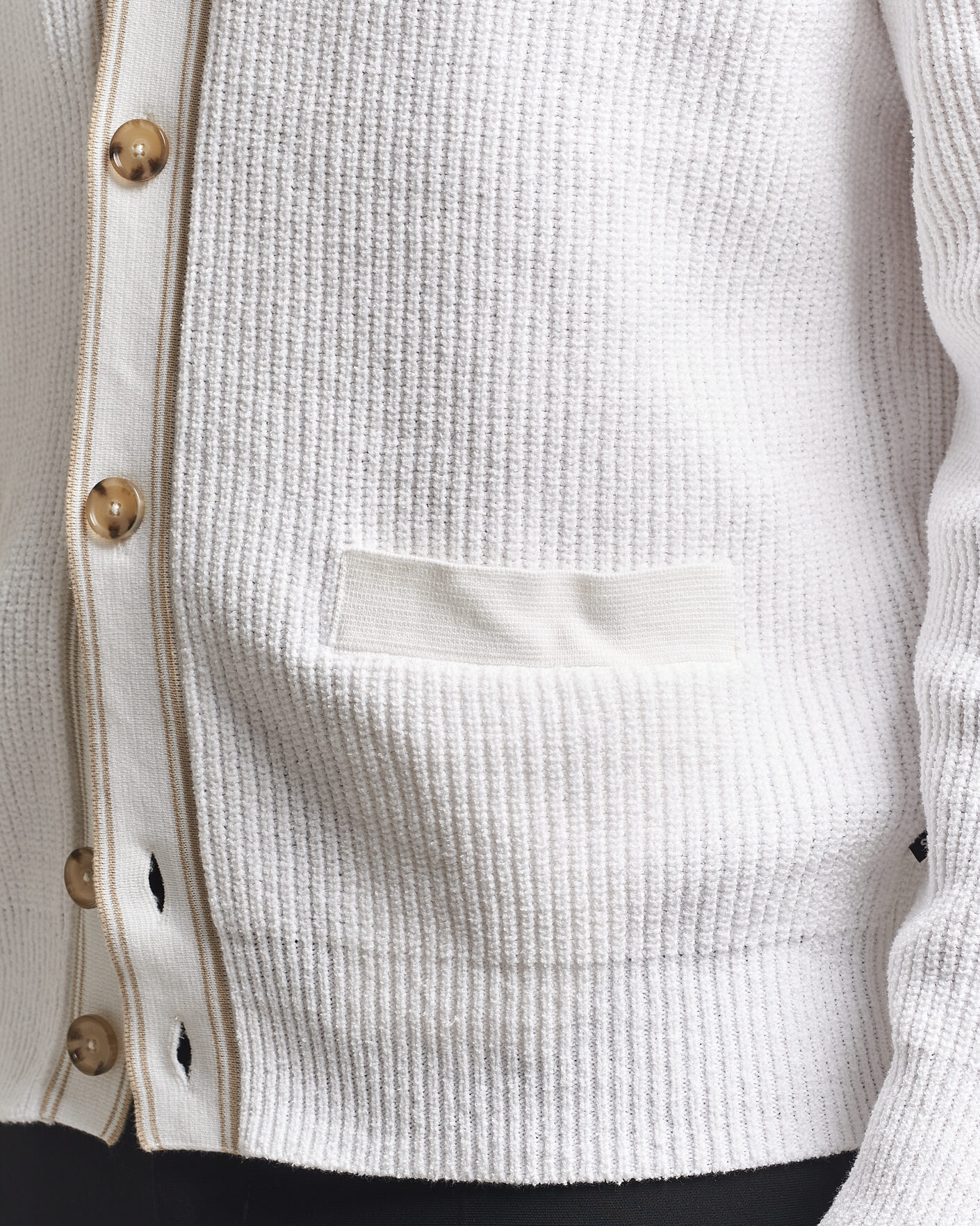 Herre | Gensere | BOSS BLACK | Napoli Knitted Cardigan White
