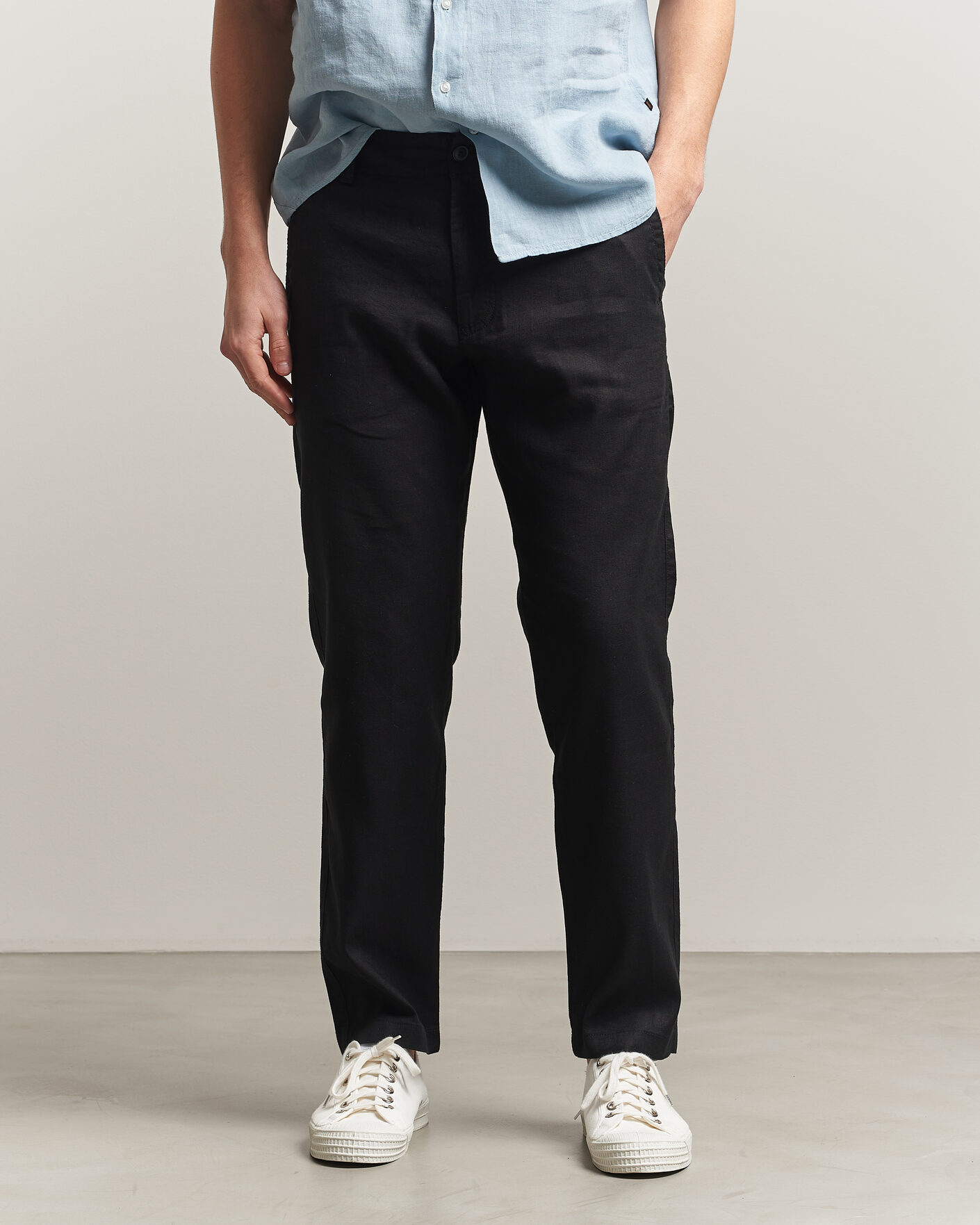 Herre | Bukser | BOSS ORANGE | Sanderson Linen Pants Black