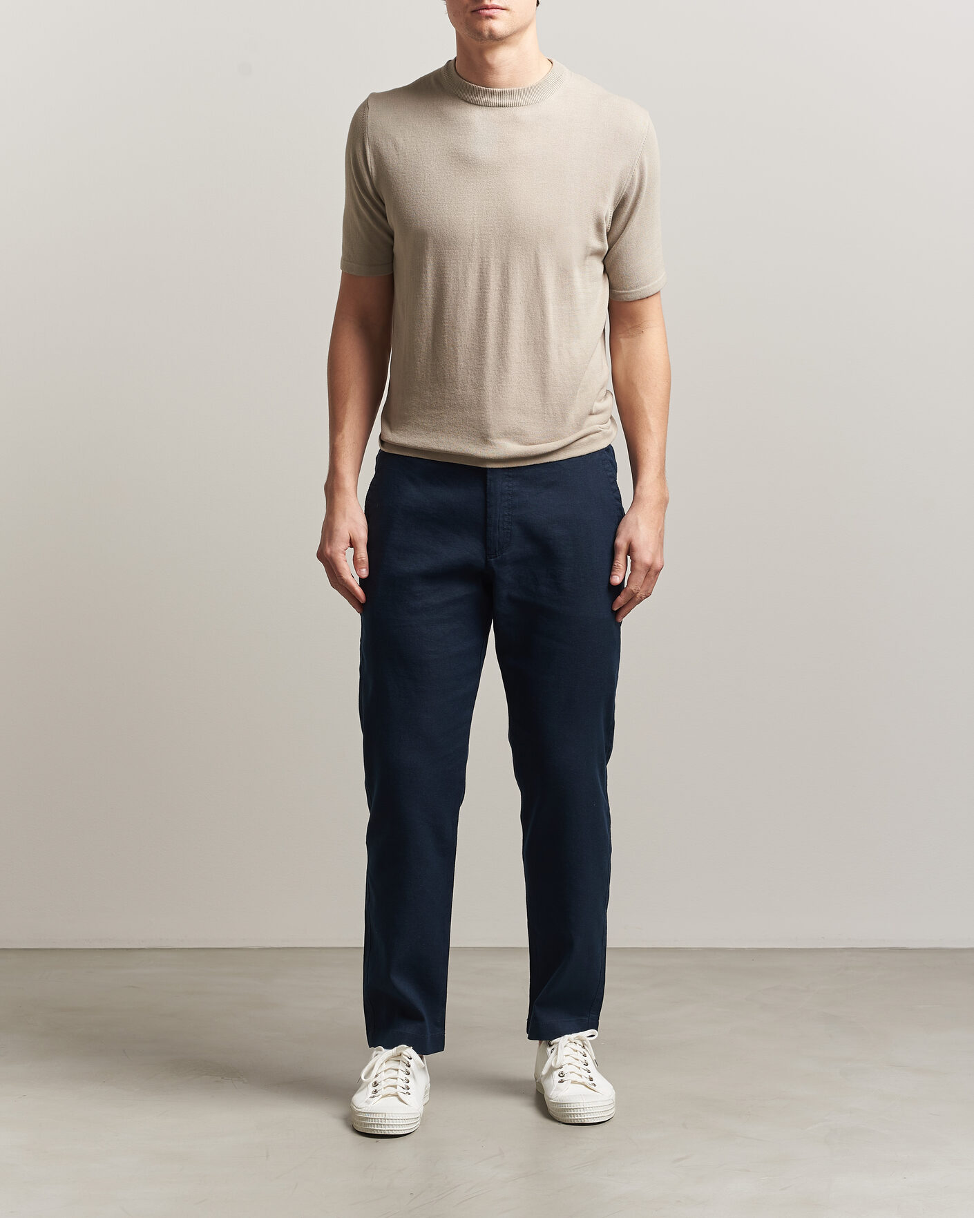 Herre | Bukser | BOSS ORANGE | Sanderson Linen Pants Dark Blue