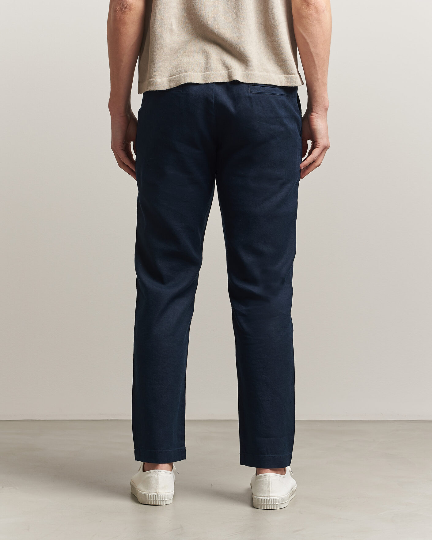 Herre | Bukser | BOSS ORANGE | Sanderson Linen Pants Dark Blue