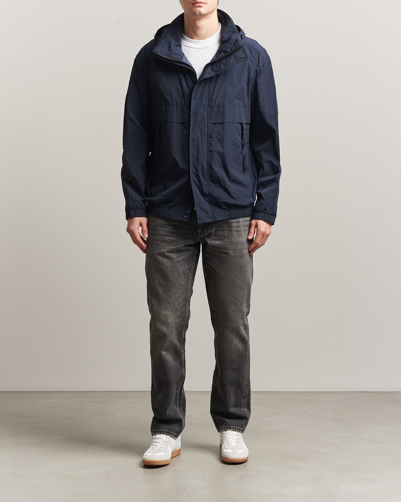 Herre | Jakker | BOSS ORANGE | Oberle Hooded Jacket Dark Blue