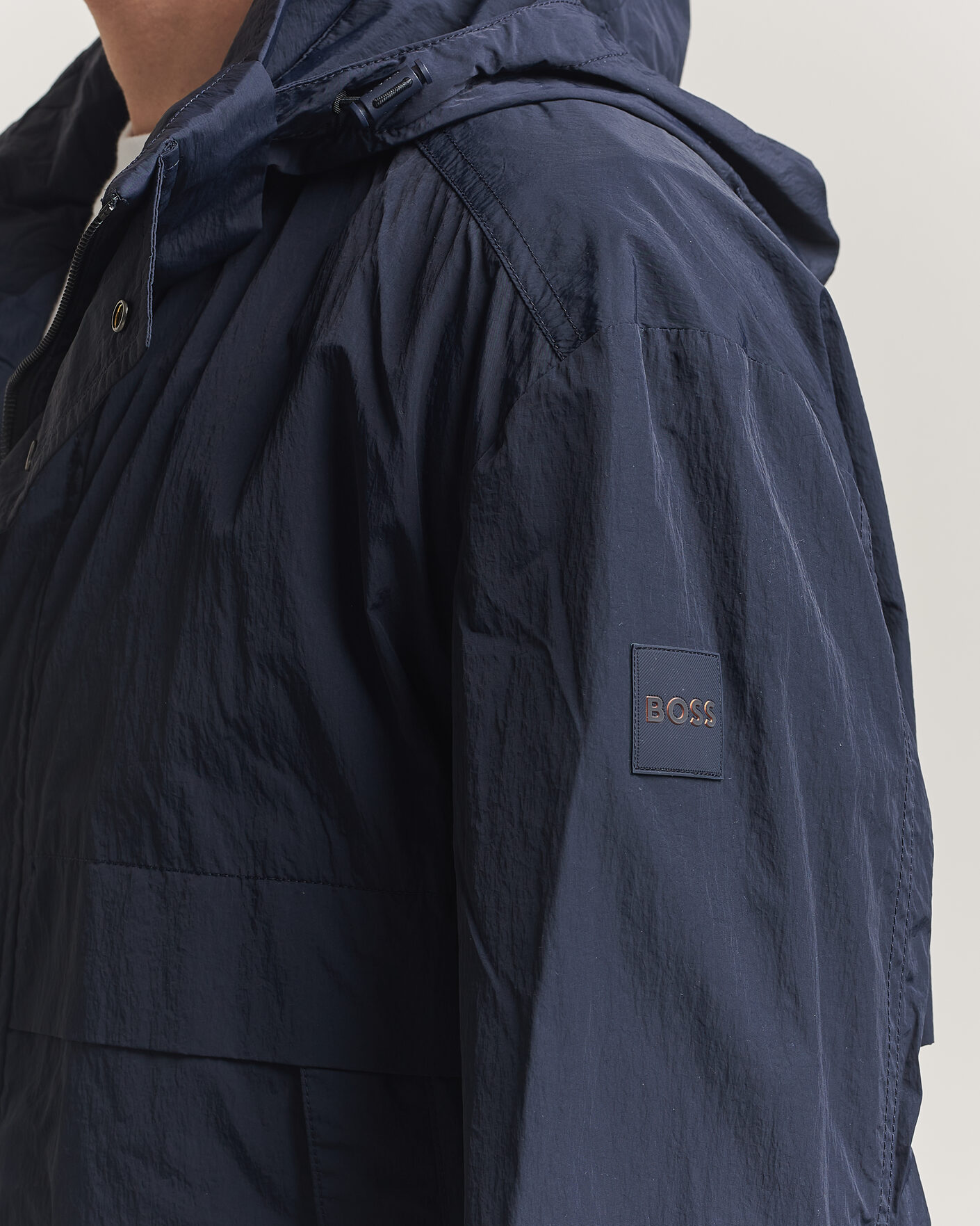 Herre | Jakker | BOSS ORANGE | Oberle Hooded Jacket Dark Blue