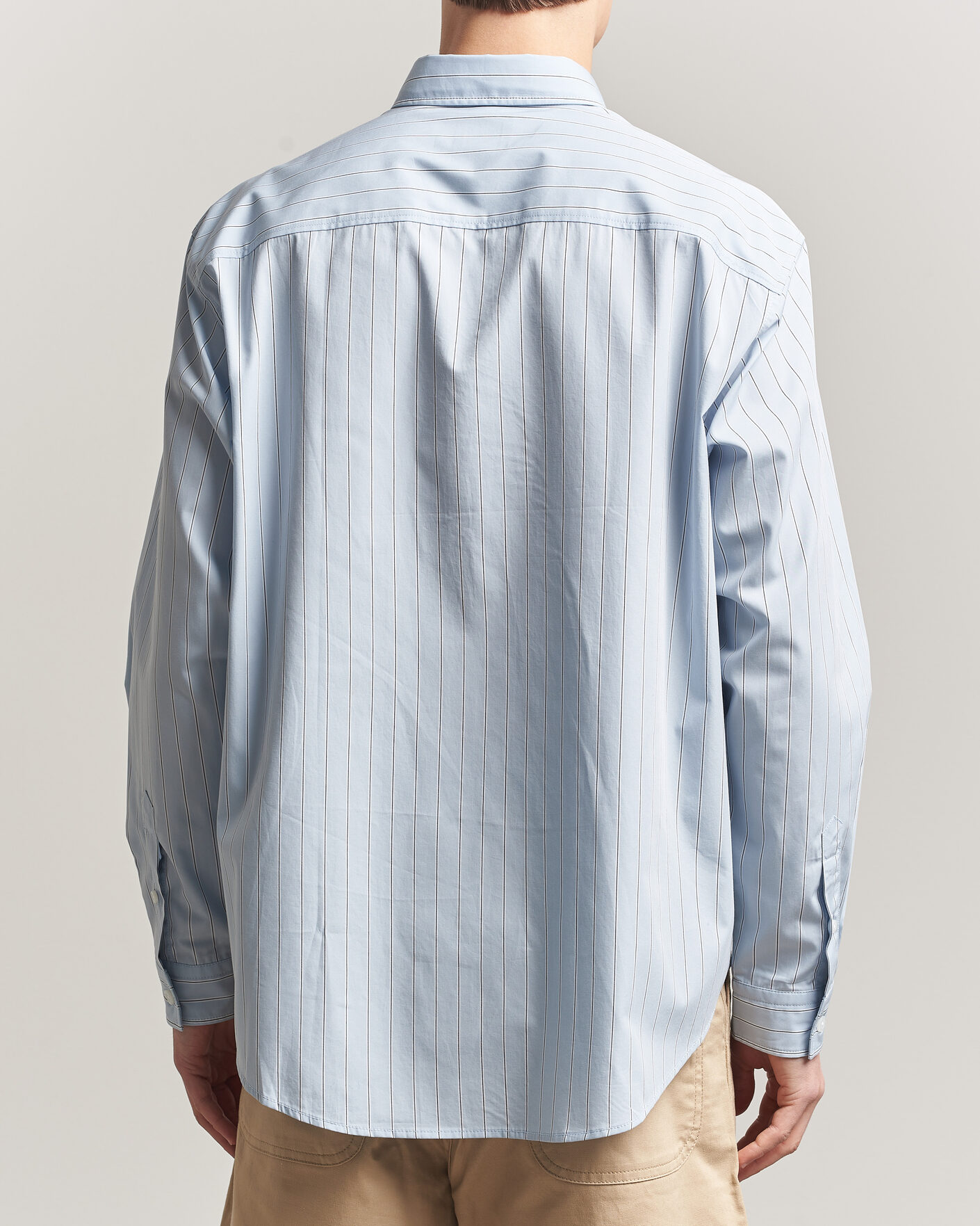 Herre | Skjorter | HUGO | Ebalto Striped Cotton Shirt Open Blue