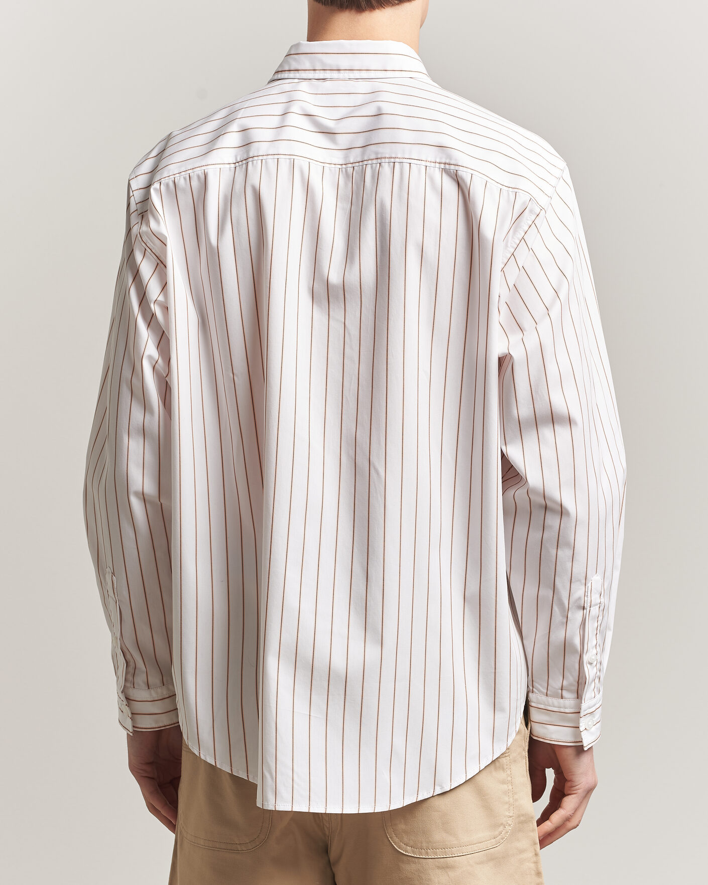 Herre | Skjorter | HUGO | Ebalto Striped Cotton Shirt Light Orange