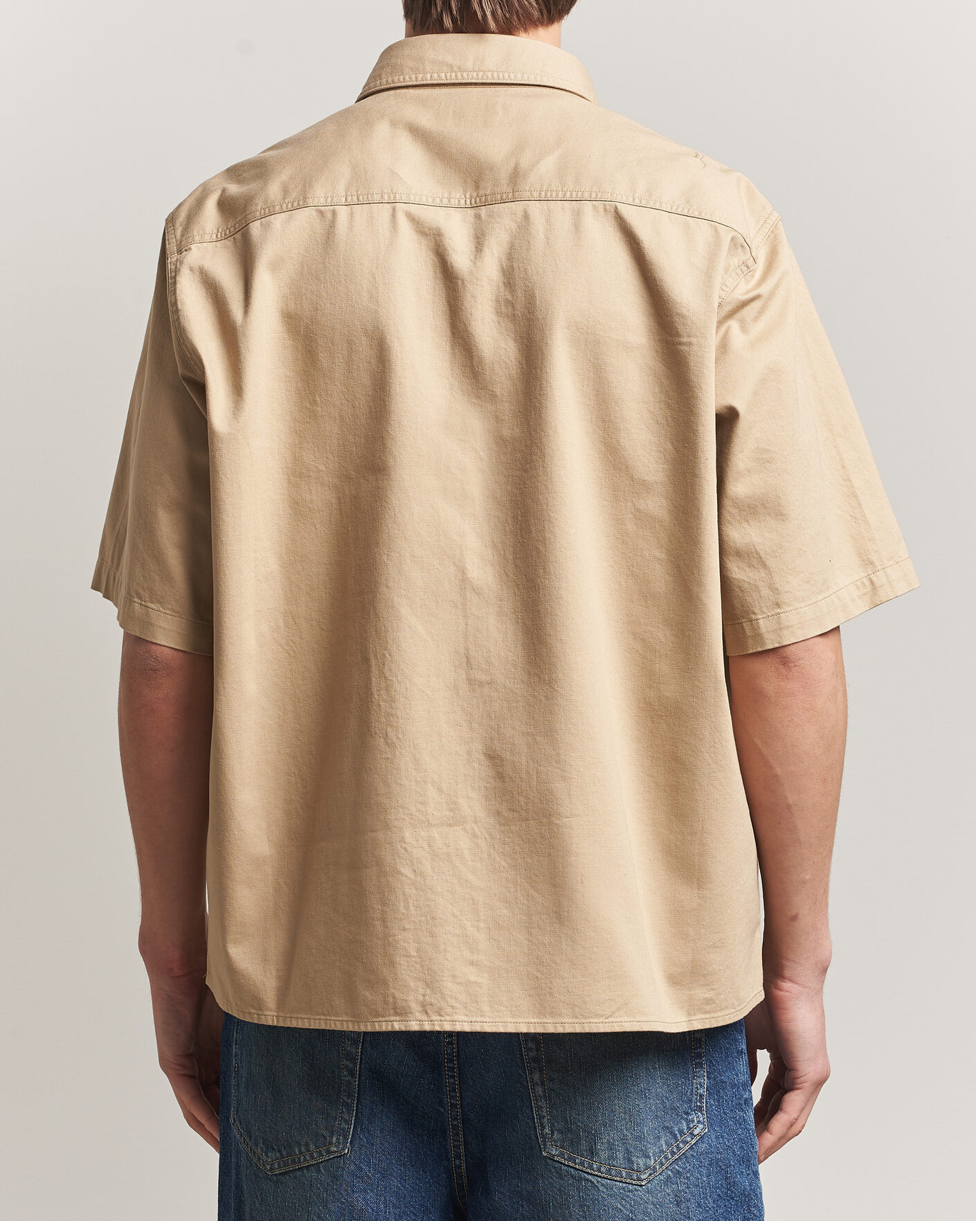 Herre | Skjorter | HUGO | Ebwin Workwear Short Sleeve Shirt Medium Beige