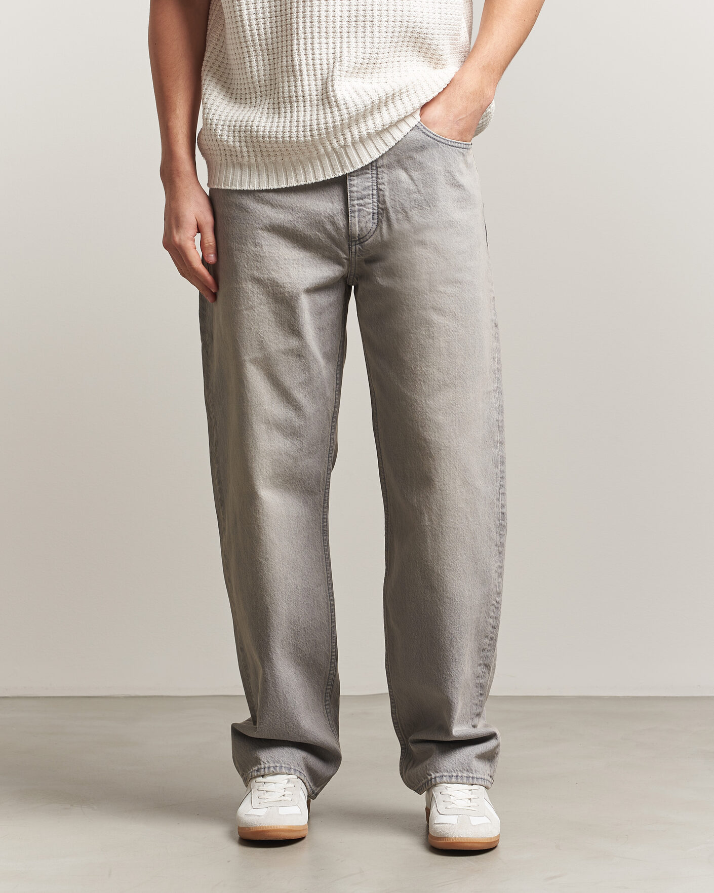 Herre | Skjorter | HUGO | Nate Baggy Fit Jeans Medium Grey