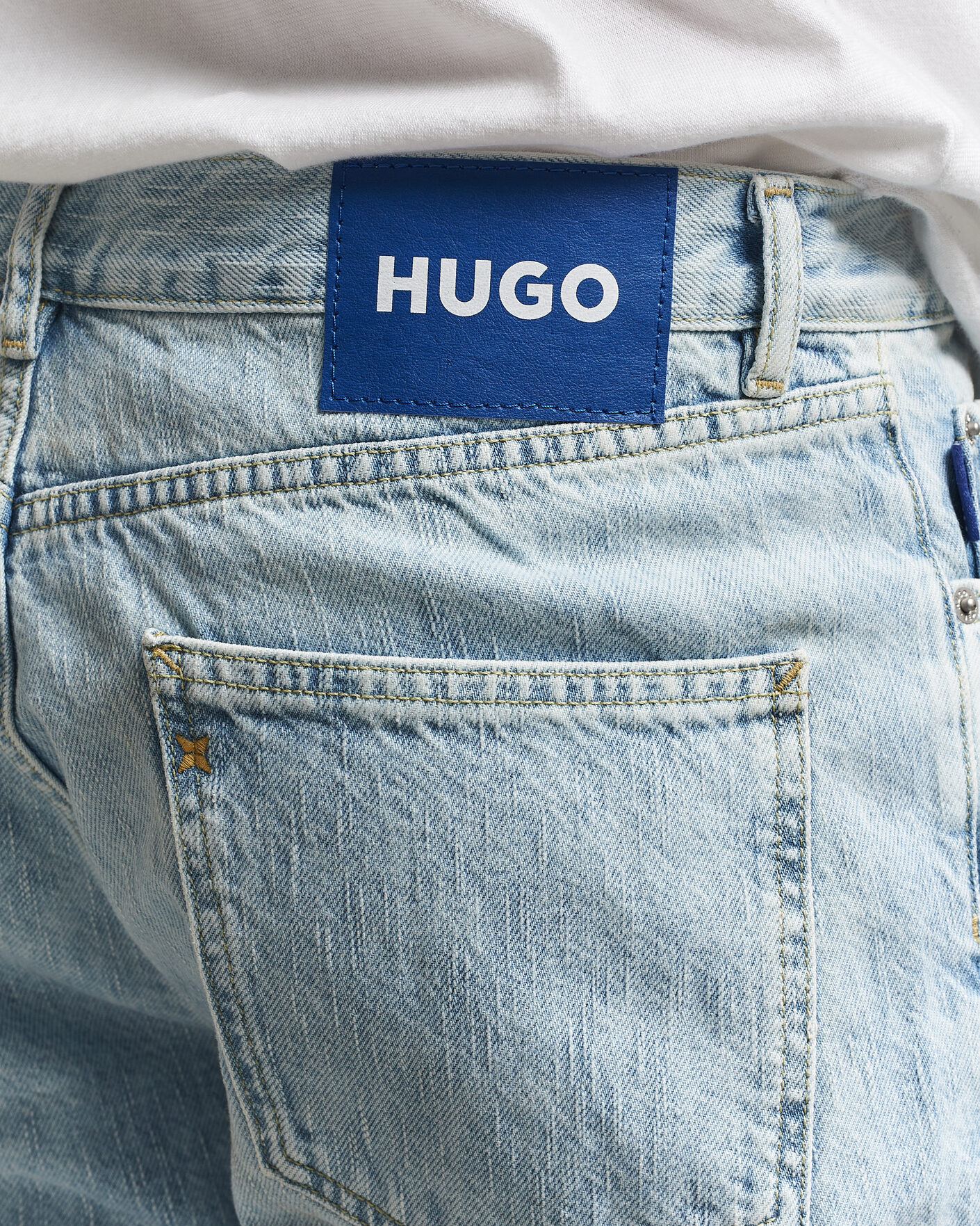 Herre | Jeans | HUGO | Jonah Straight Fit Jeans Light Blue
