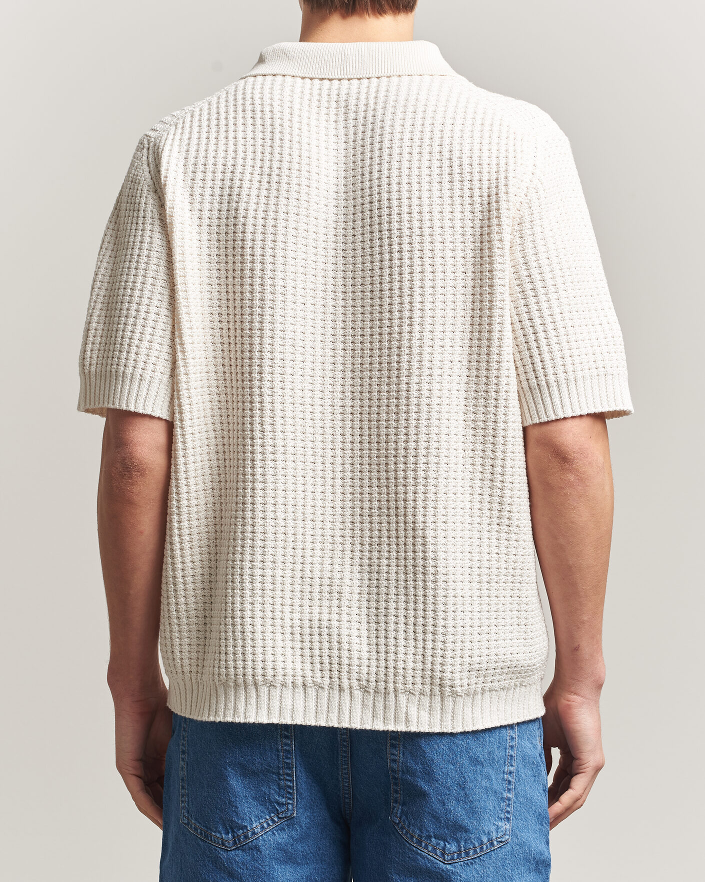 Herre | Pikéer | HUGO | Spero Knitted Polo Open White