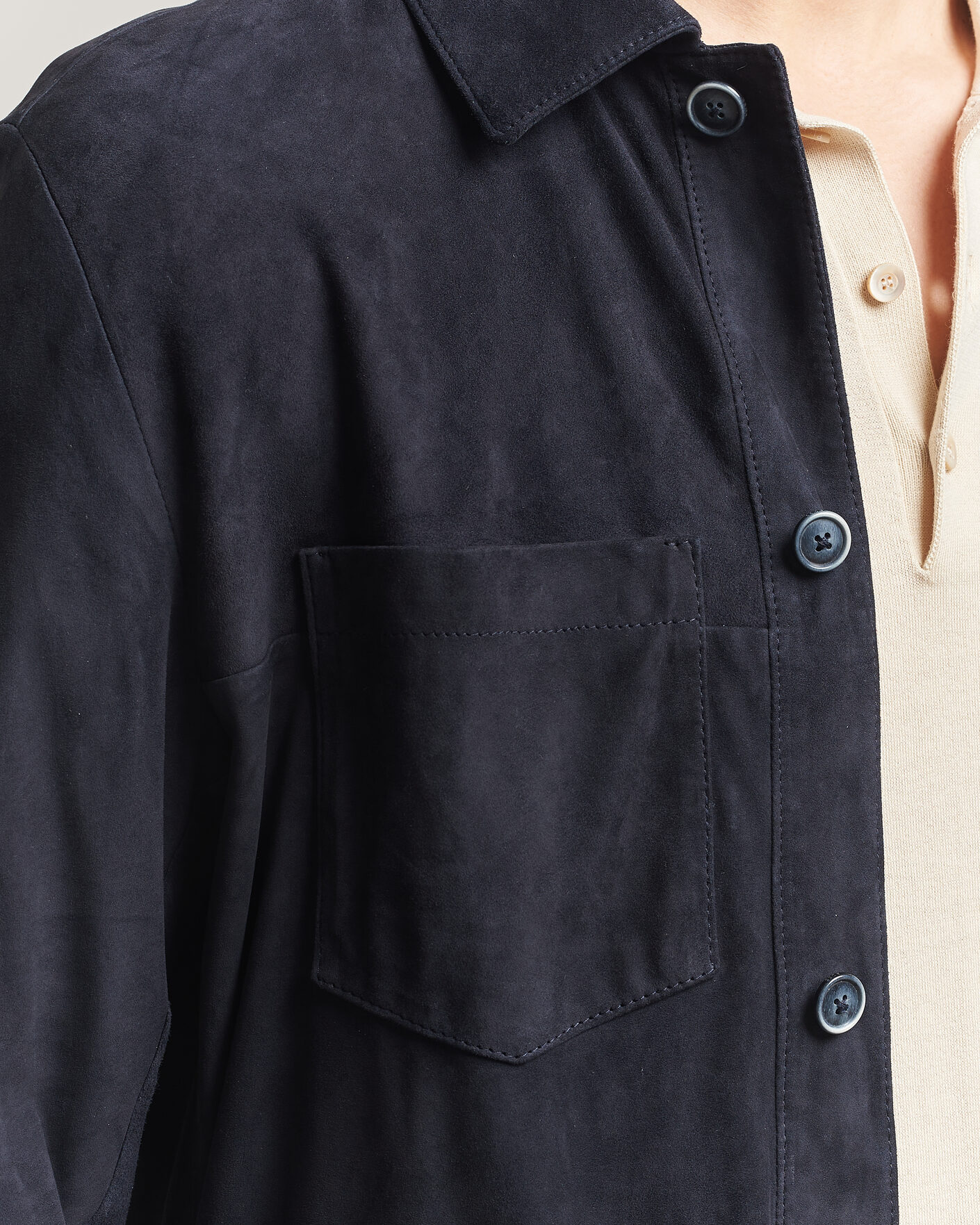 Herre | Jakker | BOSS CAMEL | Mando Suede Jacket Dark Blue