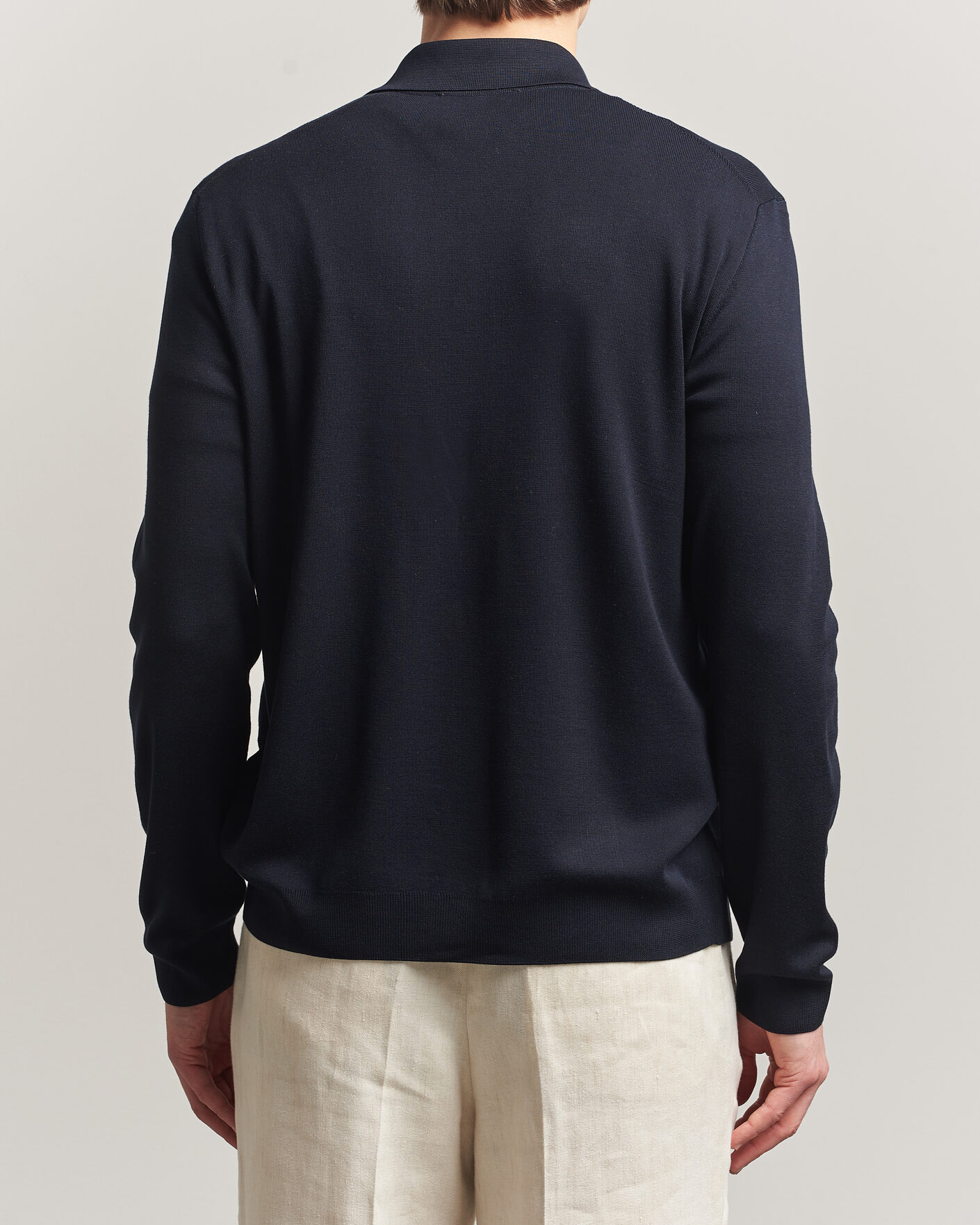 Herre | Gensere | BOSS CAMEL | Nicolo Silk Knitted Cardigan Dark Blue