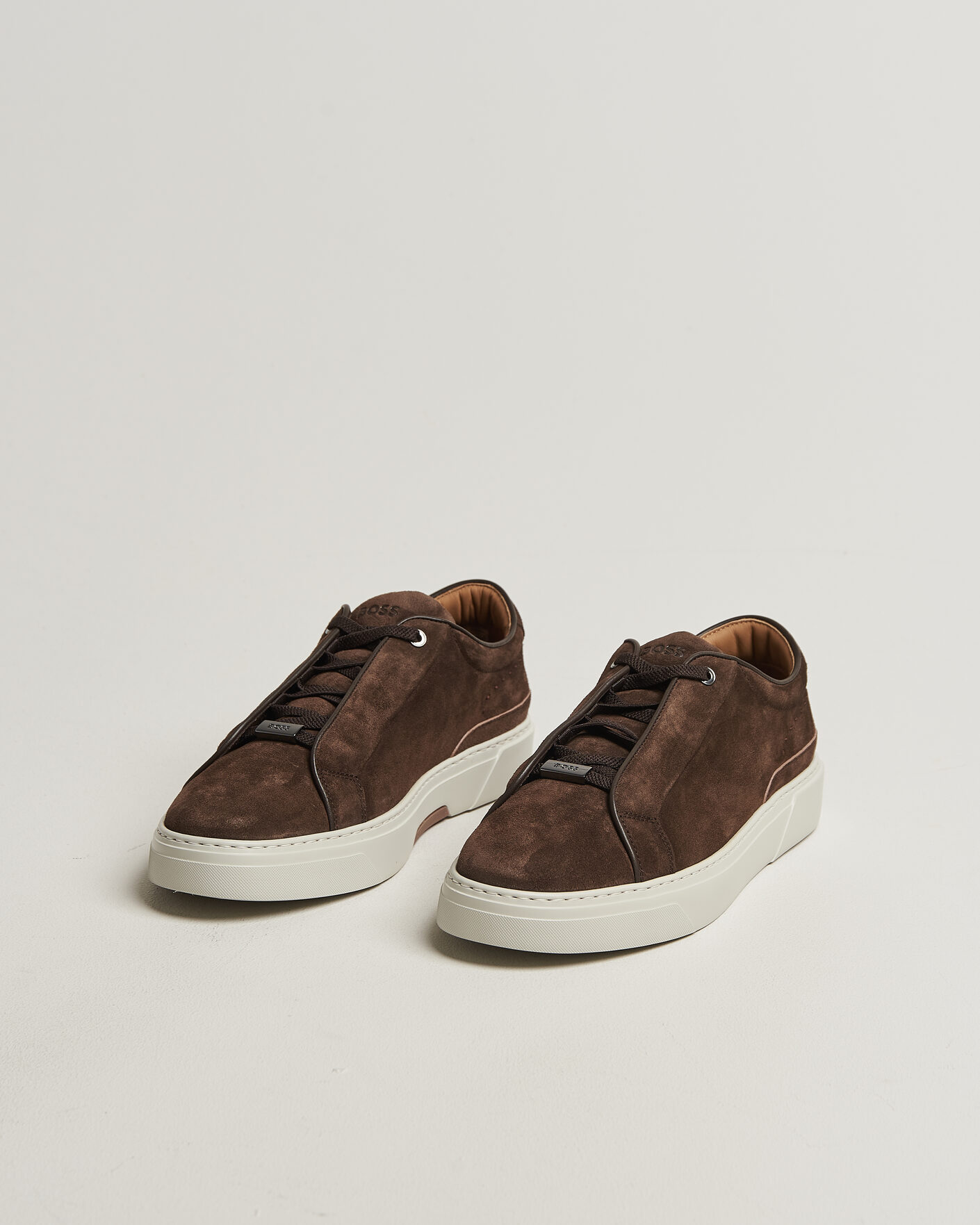 Herre | Sneakers | BOSS CAMEL | Gary Suede Sneaker Dark Brown