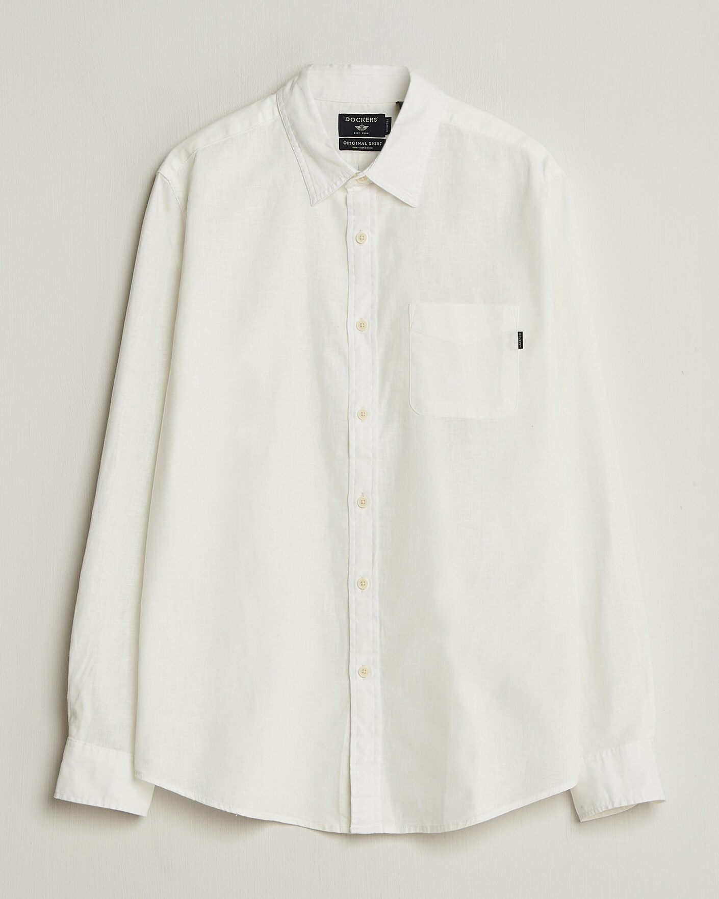 Herre | Skjorter | Dockers | Slim Linen/Cotton Shirt Undyed