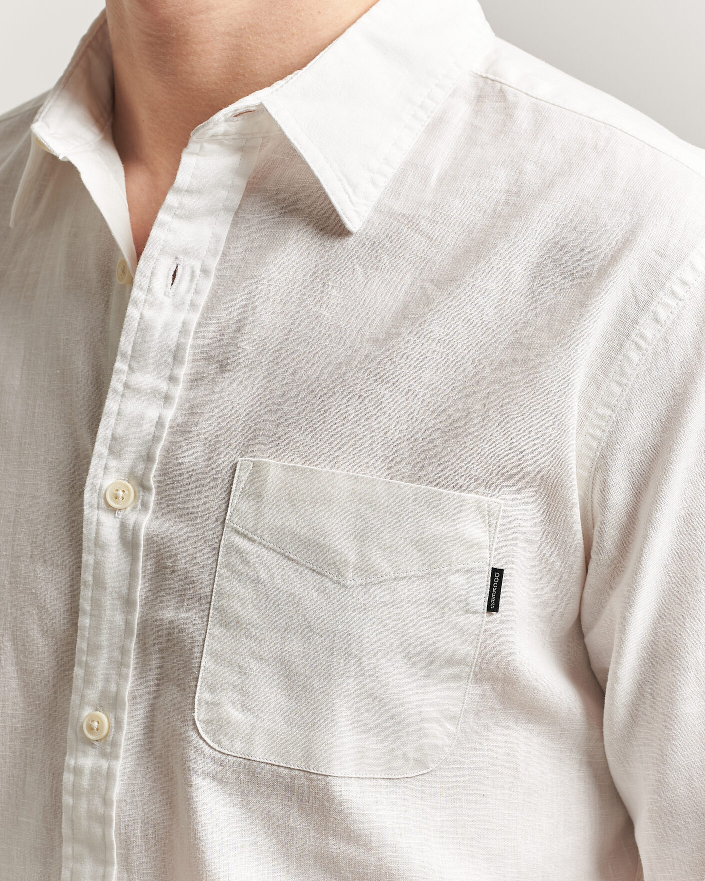 Herre | Skjorter | Dockers | Slim Linen/Cotton Shirt Undyed