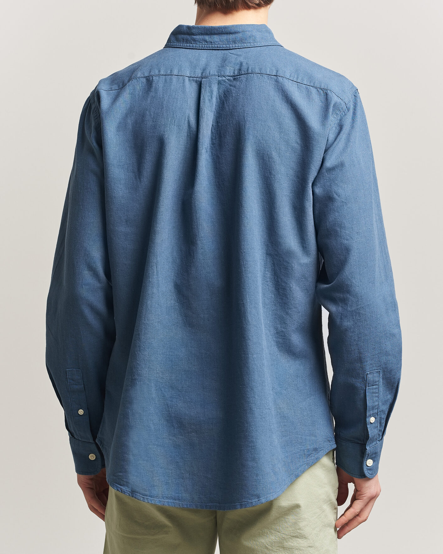 Herre | Skjorter | Dockers | Slim Linen/Cotton Shirt Bering Sea