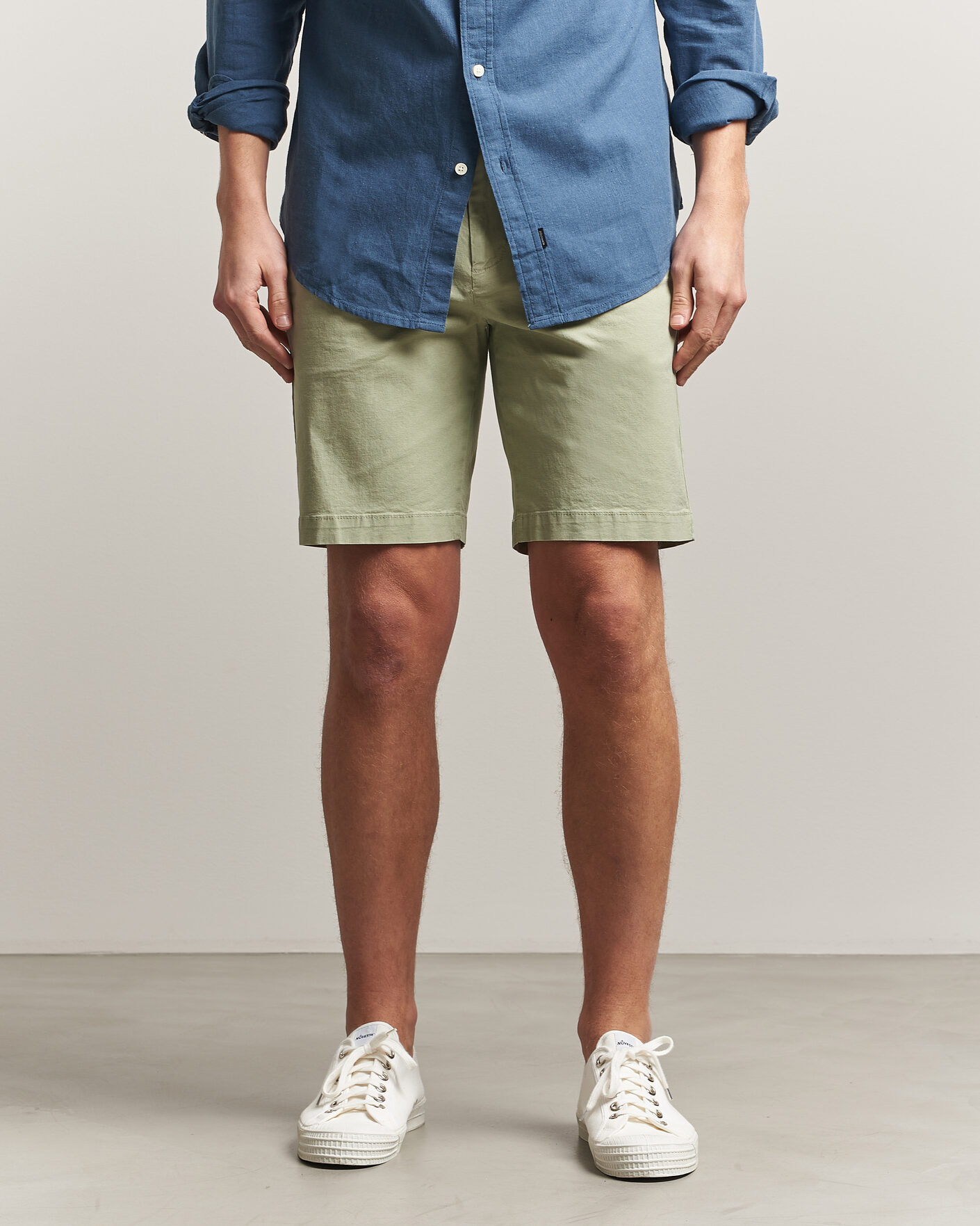 Herre | Shorts | Dockers | Slim Cotton/Linen Shorts Tea