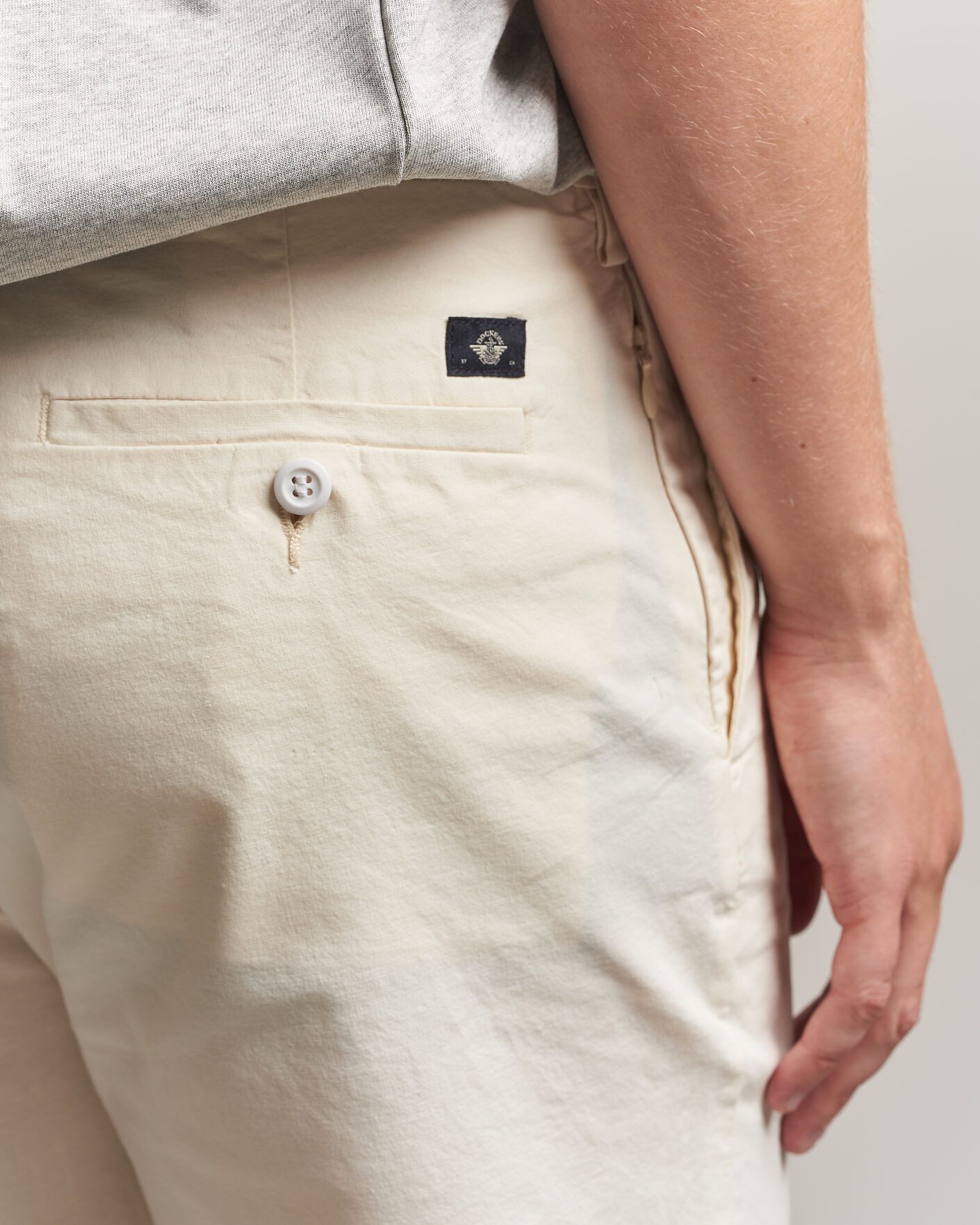 Herre | Shorts | Dockers | Slim Cotton/Linen Shorts Buttercream