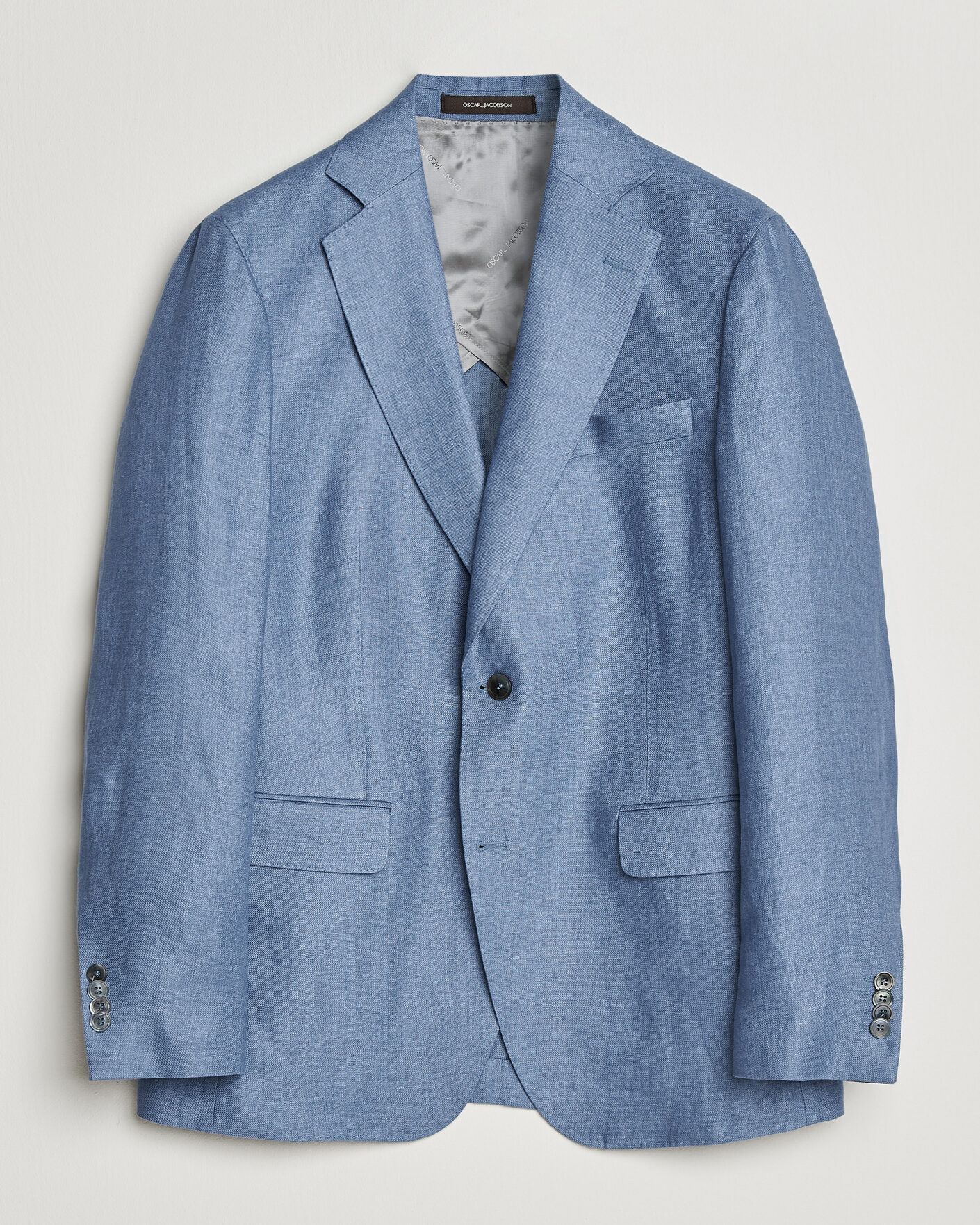 Herre | Dressjakker | Oscar Jacobson | Ferry Soft Linen Blazer Light Blue