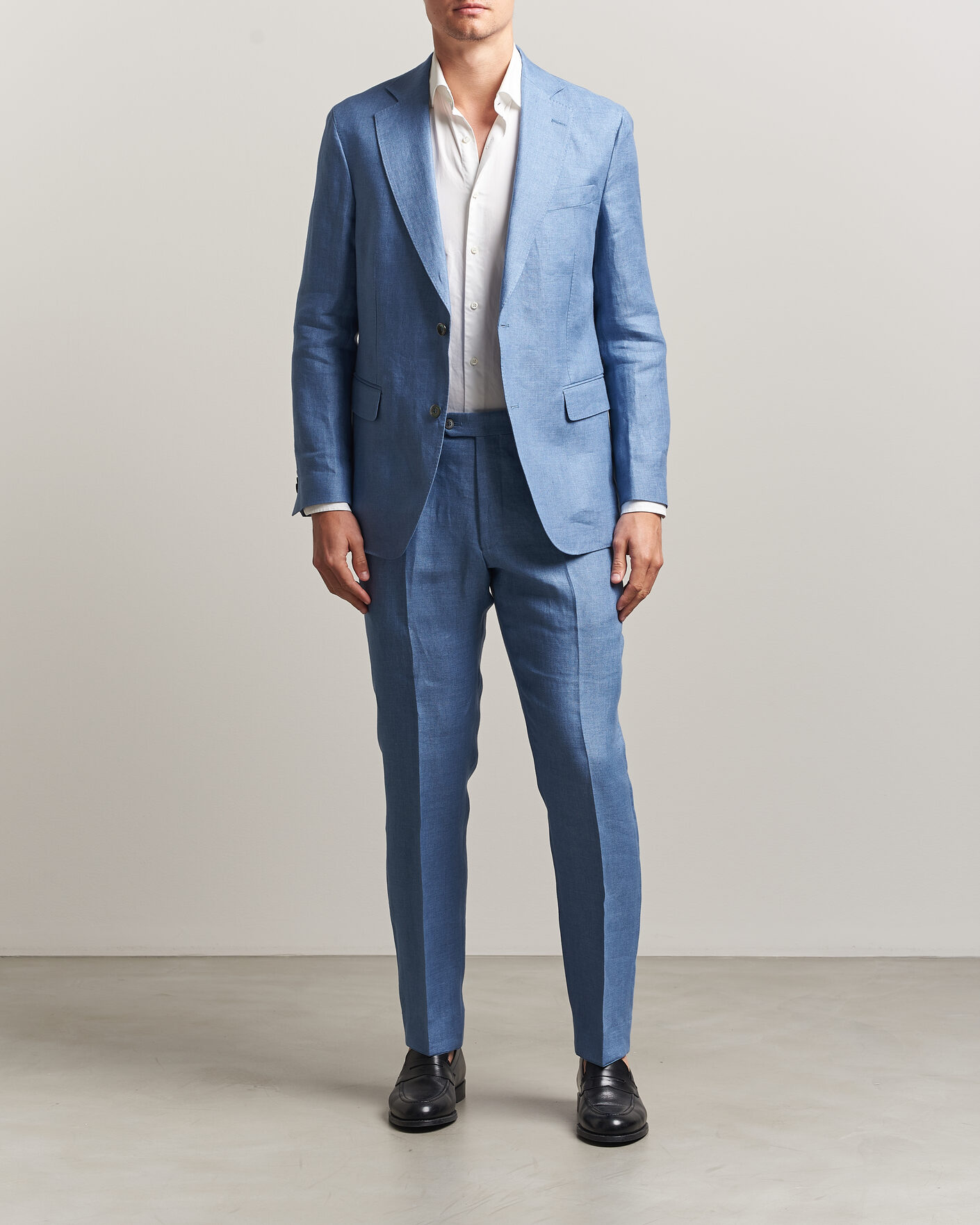 Herre | Dressjakker | Oscar Jacobson | Ferry Soft Linen Blazer Light Blue