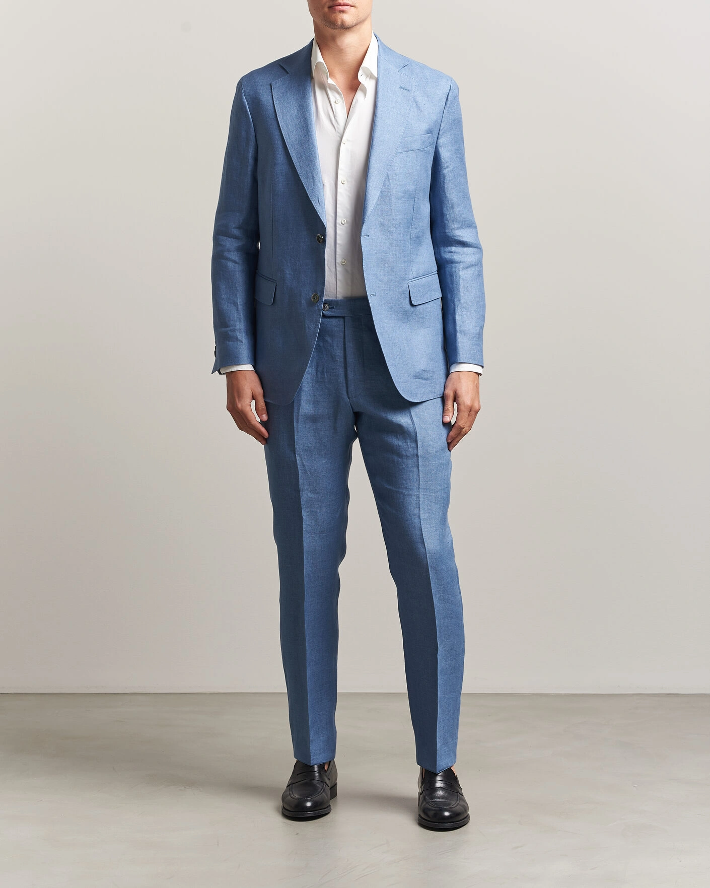 Herre | Dressjakker | Oscar Jacobson | Ferry Soft Linen Blazer Light Blue