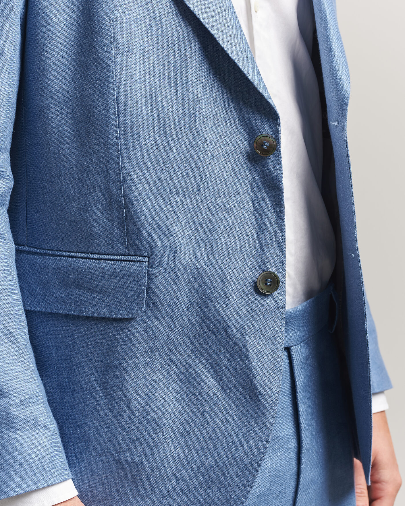 Herre | Dressjakker | Oscar Jacobson | Ferry Soft Linen Blazer Light Blue