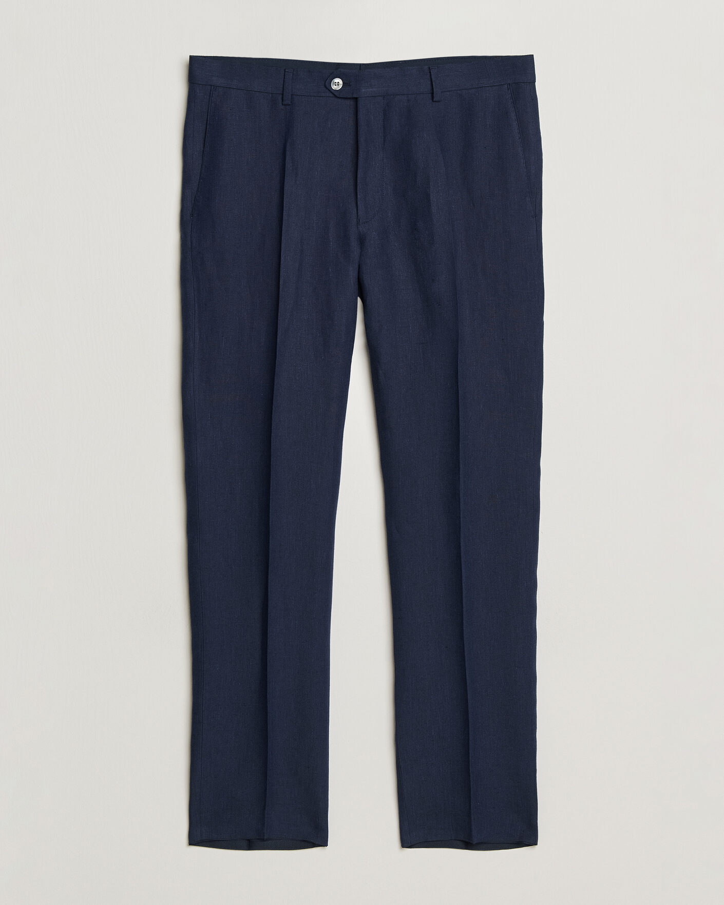 Herre | Bukser | Oscar Jacobson | Dandy Linen Trousers Navy
