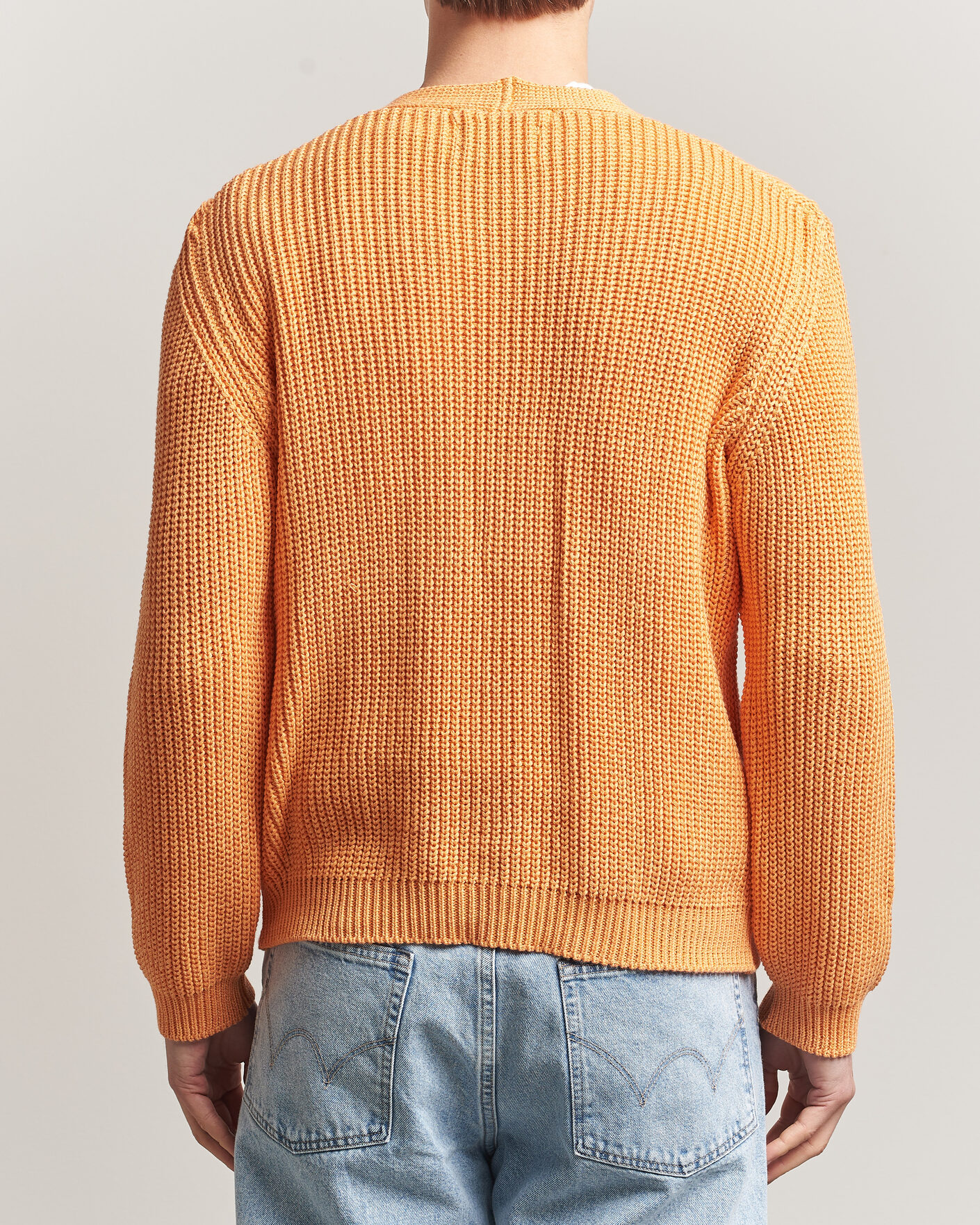 Herre | Gensere | Peregrine | River Cotton Cardigan Apricot