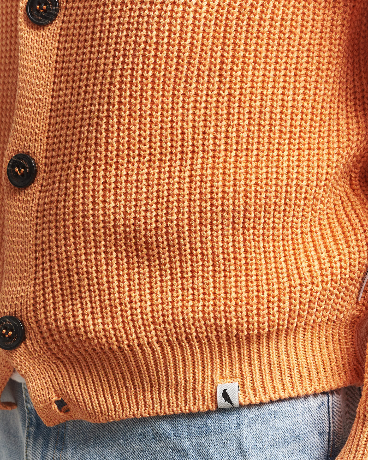 Herre | Gensere | Peregrine | River Cotton Cardigan Apricot
