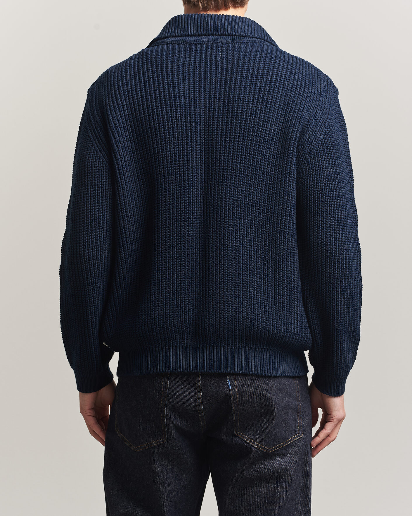 Herre | Gensere | Peregrine | River Cotton Zip Cardigan Navy