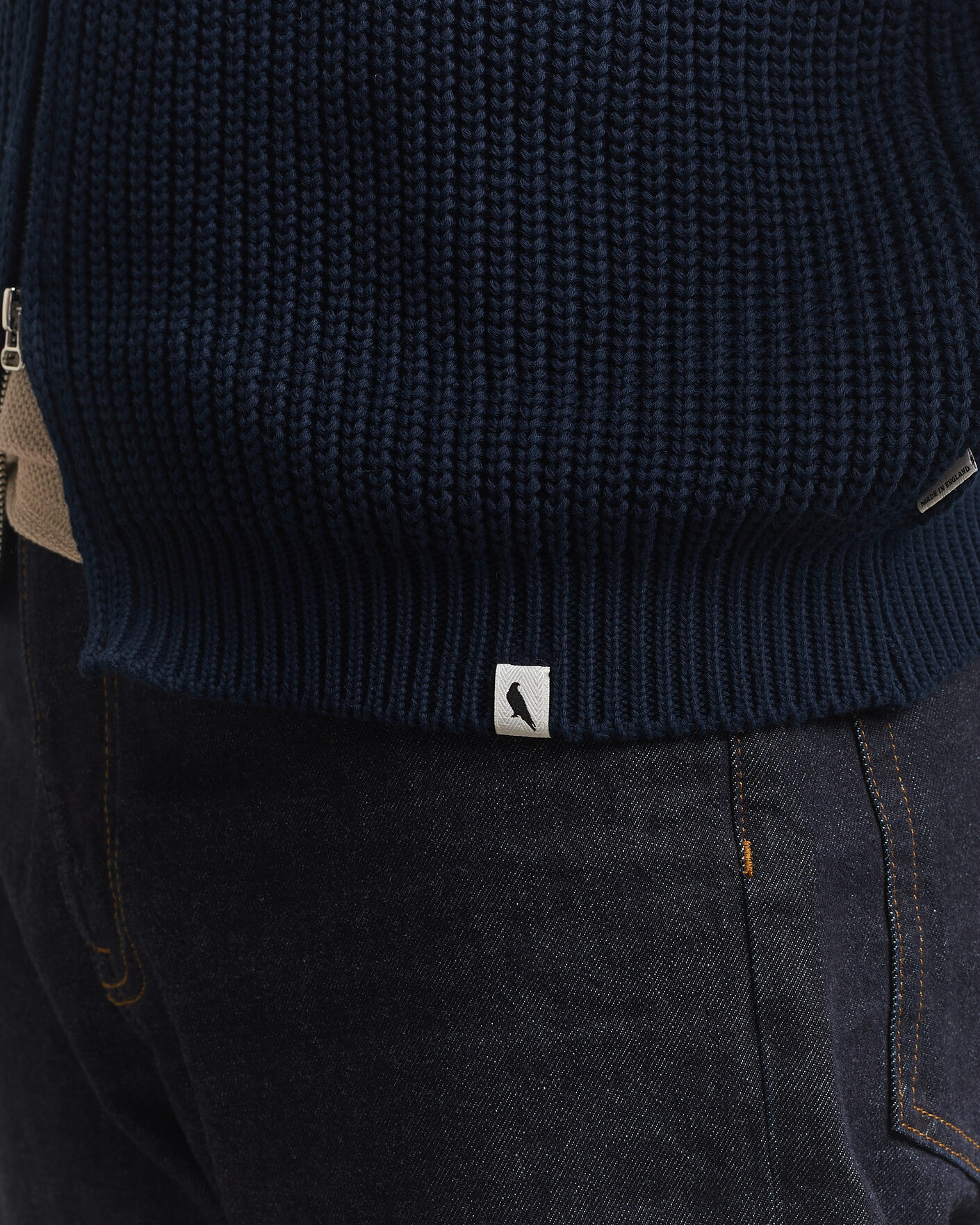 Herre | Gensere | Peregrine | River Cotton Zip Cardigan Navy