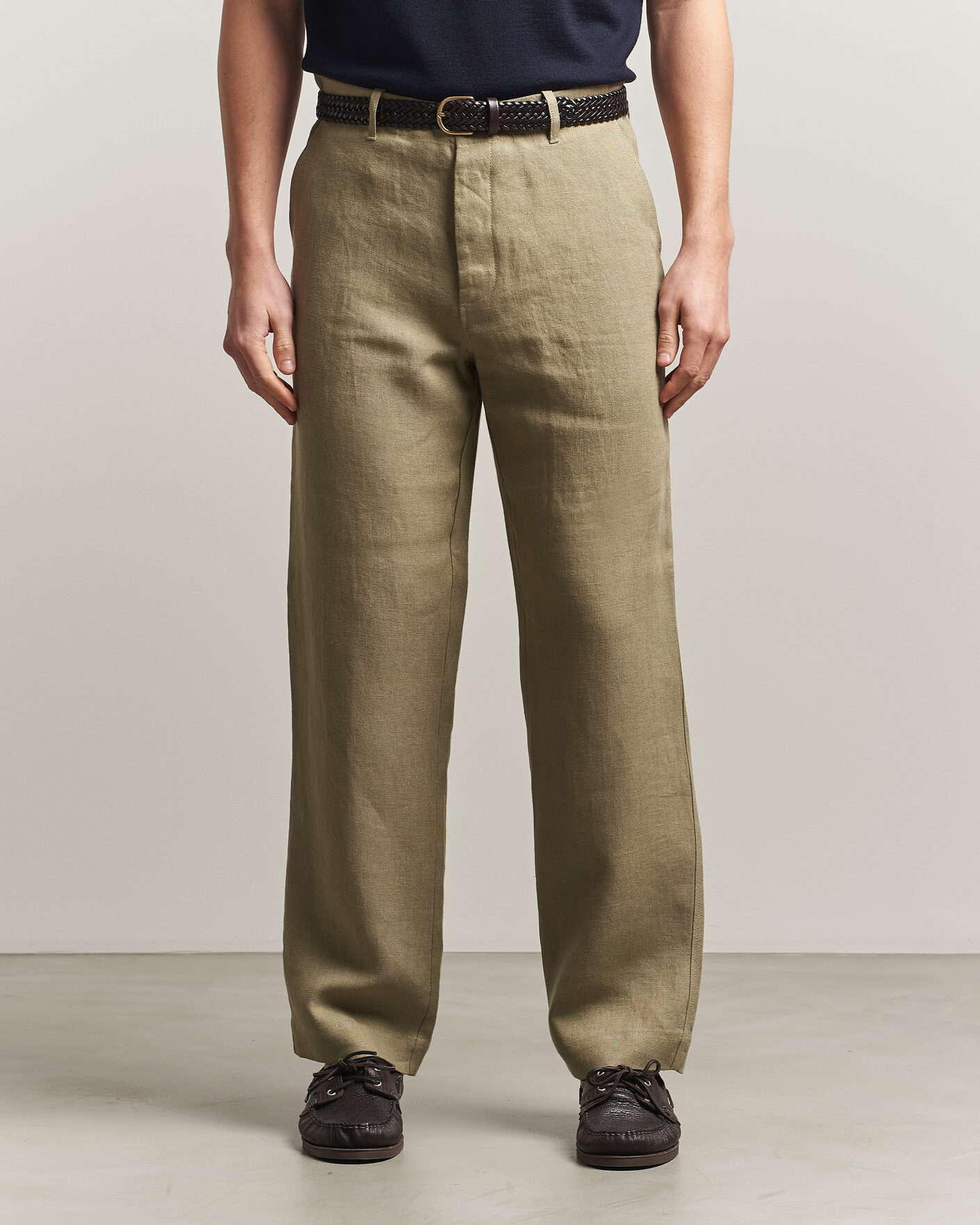 Herre | Bukser | Peregrine | Windsor Linen Trousers Sage