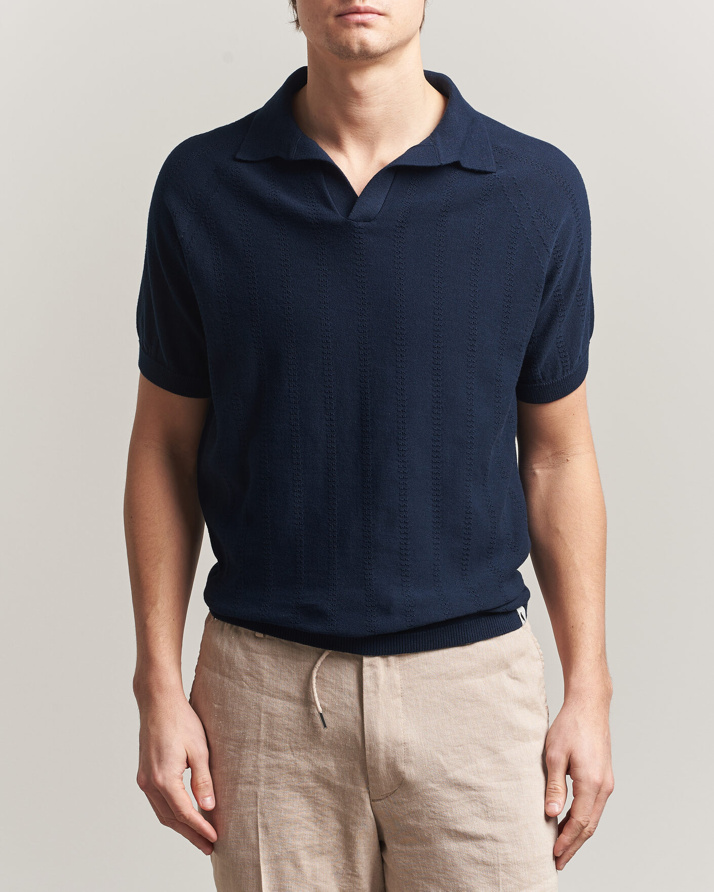 Herre | Pikéer | Peregrine | Alma Cotton Structure Polo Navy