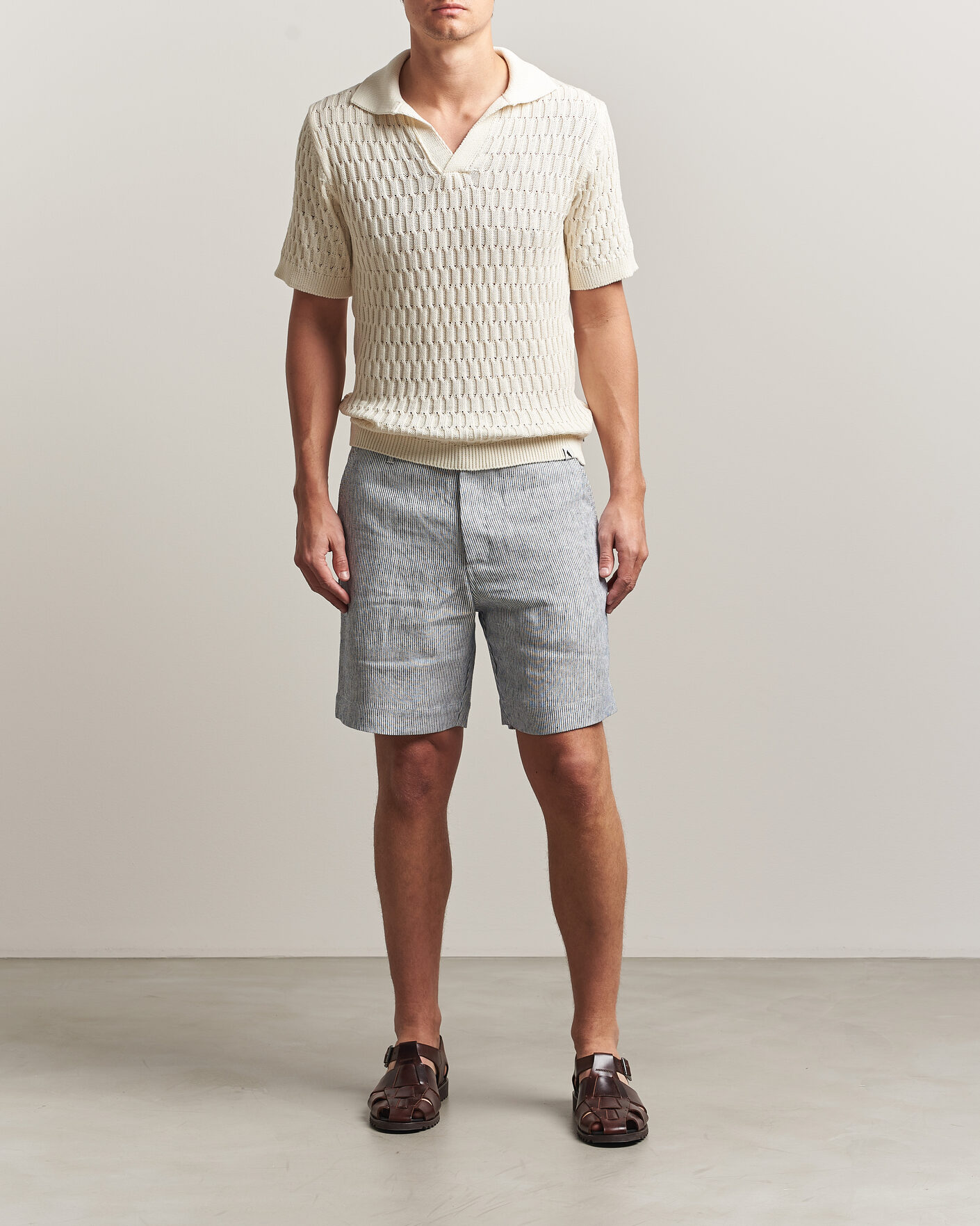Herre | Pikéer | Peregrine | Cove Knitted Cotton Polo Shirt White
