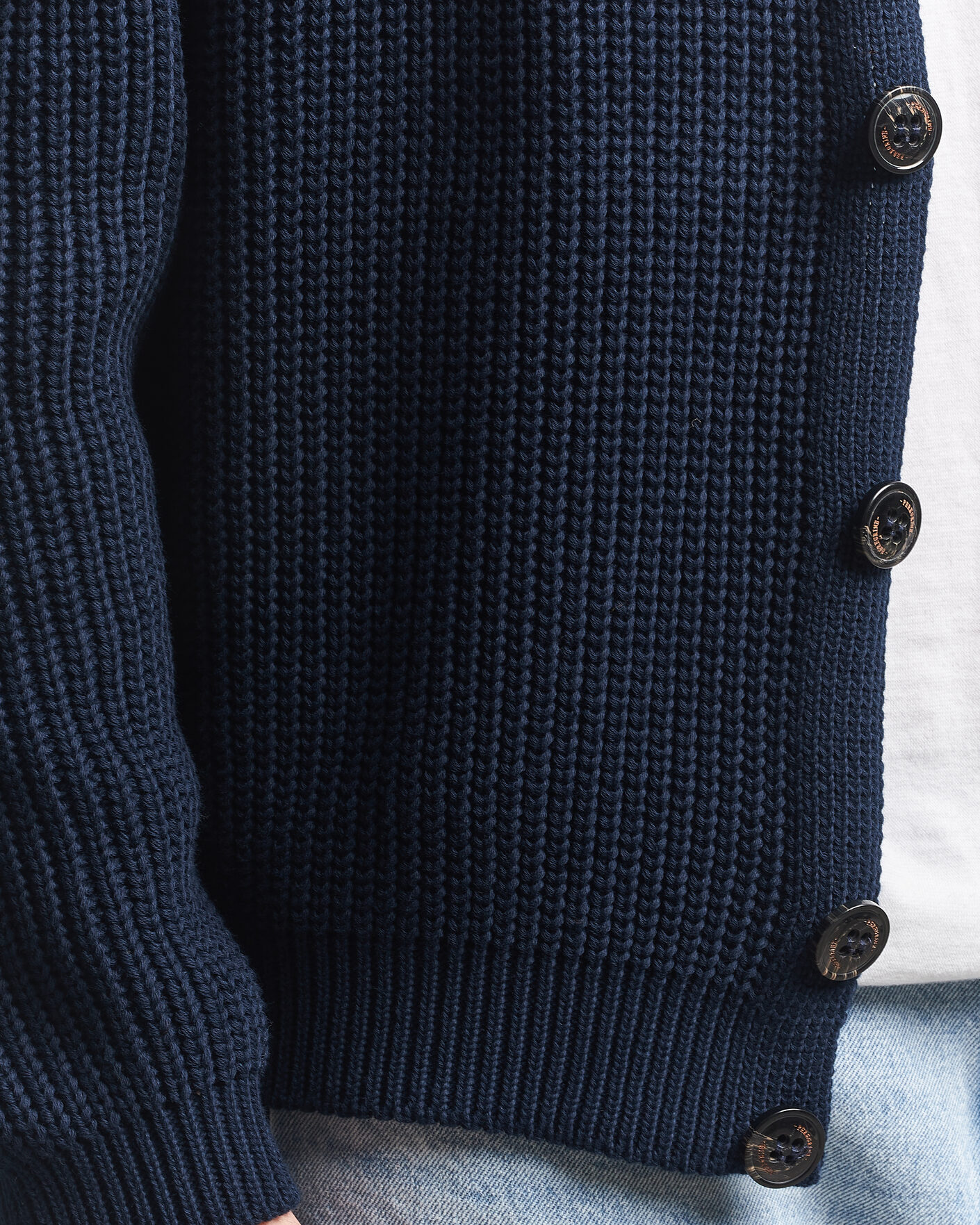 Herre | Gensere | Peregrine | River Cotton Cardigan Navy