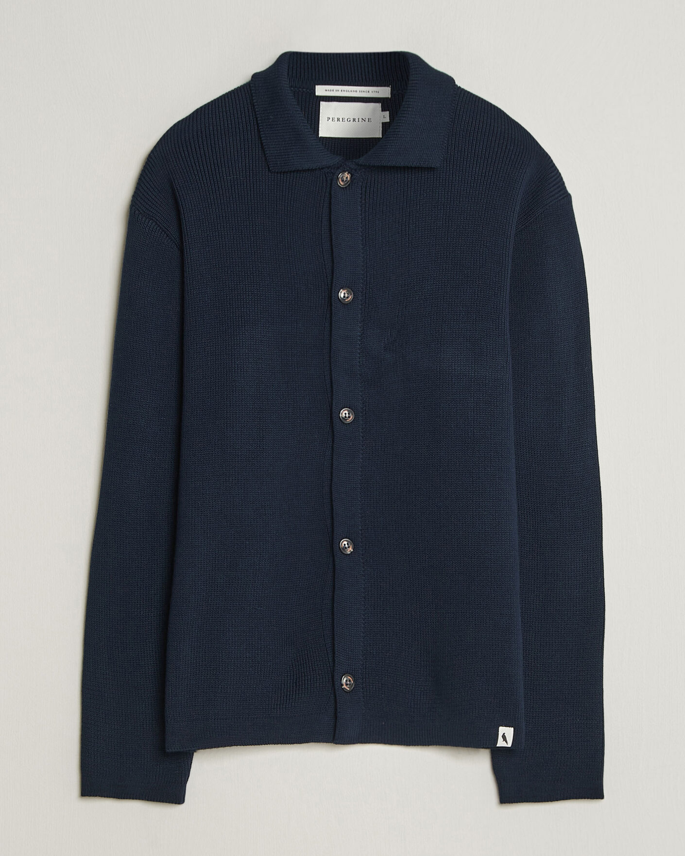Herre | Gensere | Peregrine | River Knitted Cotton Schacket Navy