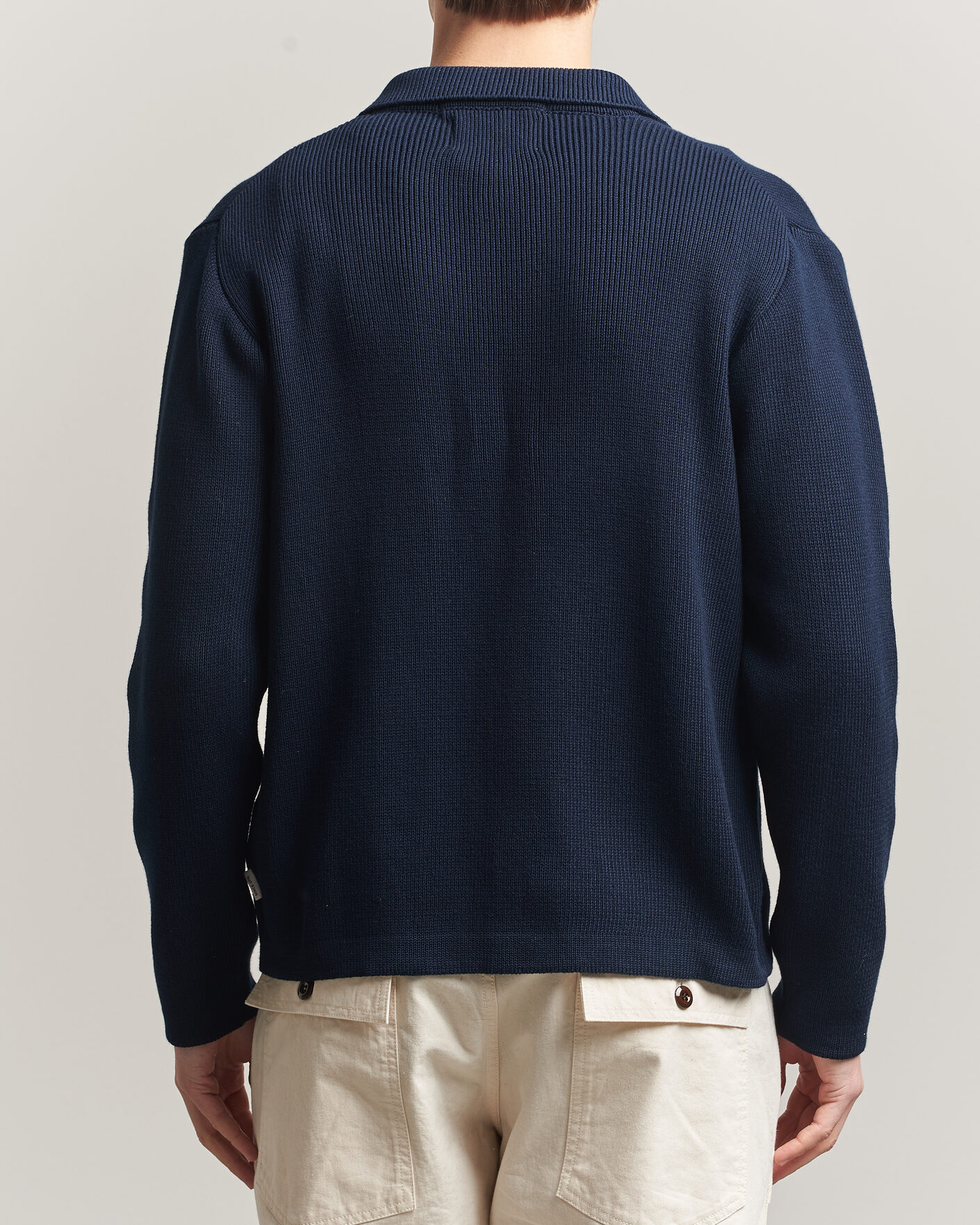 Herre | Gensere | Peregrine | River Knitted Cotton Schacket Navy