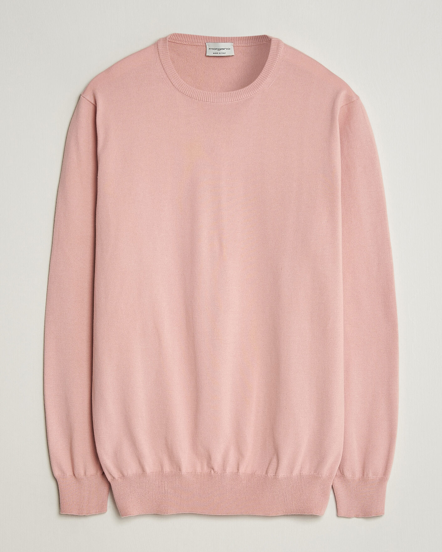 Herre | Gensere | Morgano | Supersoft Egyptian Cotton Crew Neck Soft Pink