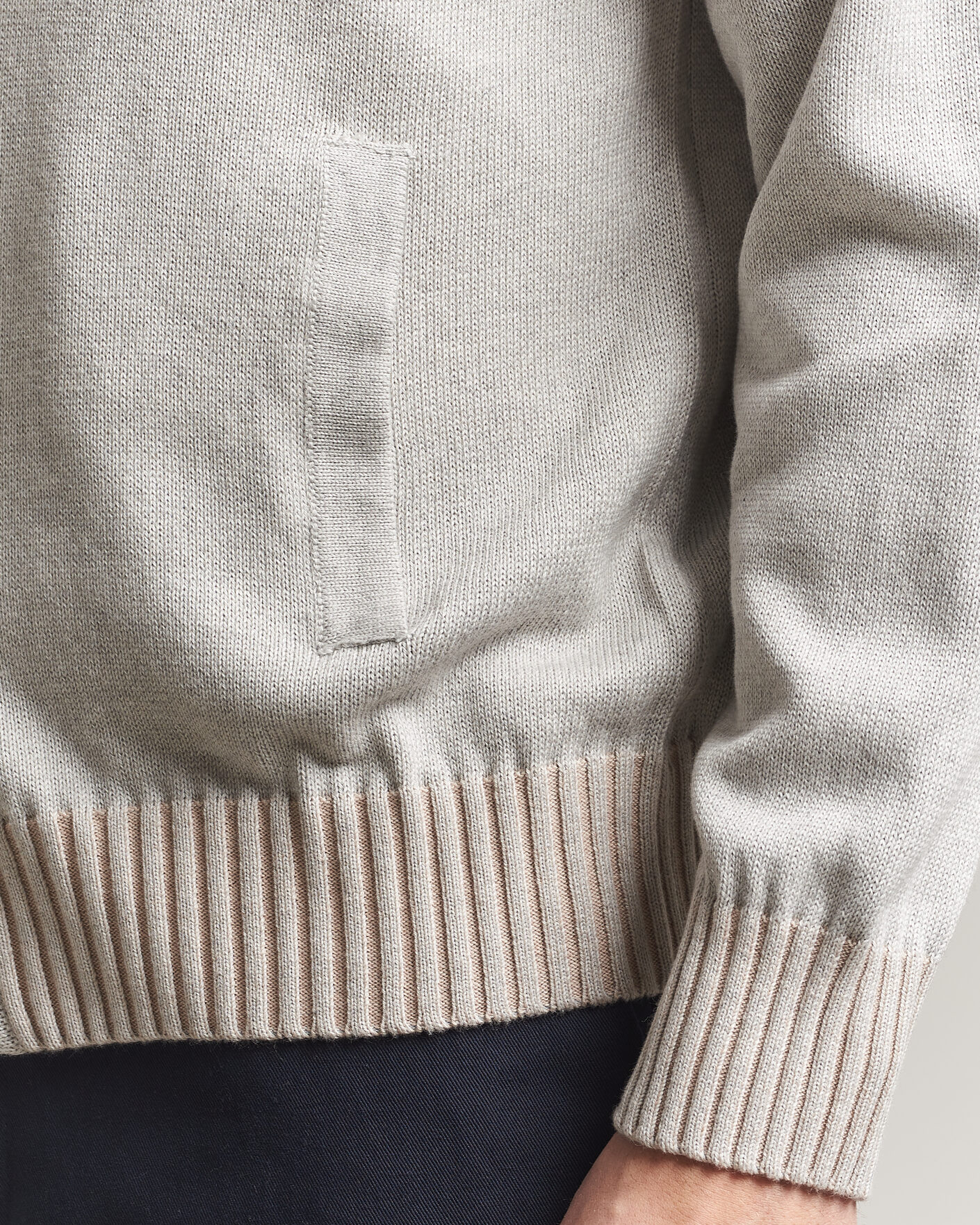 Herre | Gensere | Morgano | Cotton/Cashmere Knitted Cardigan Light Grey