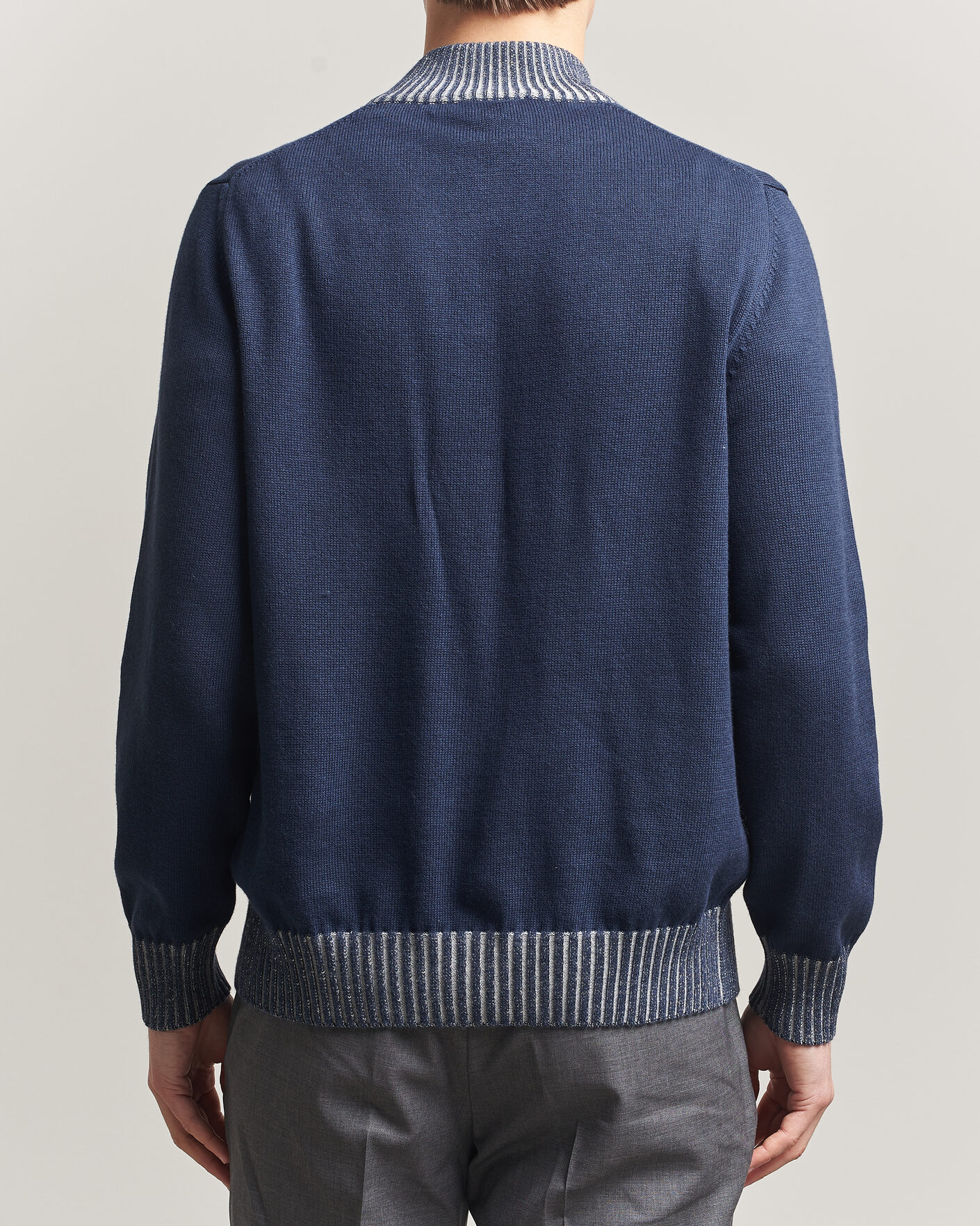 Herre | Gensere | Morgano | Cotton/Cashmere Knitted Cardigan Navy