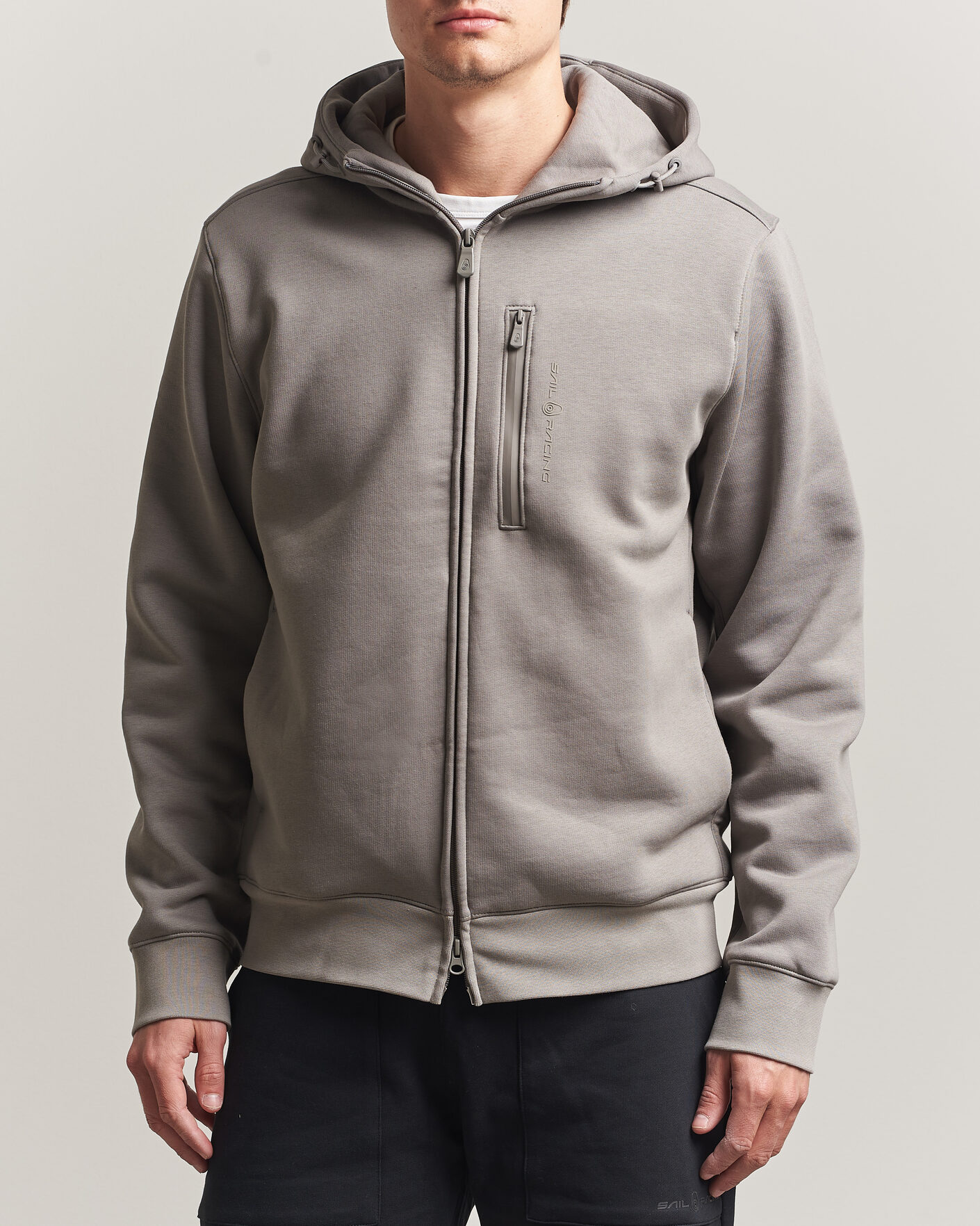 Herre | Gensere | Sail Racing | Bowman Monochrome Full Zip Hoodie Oyster