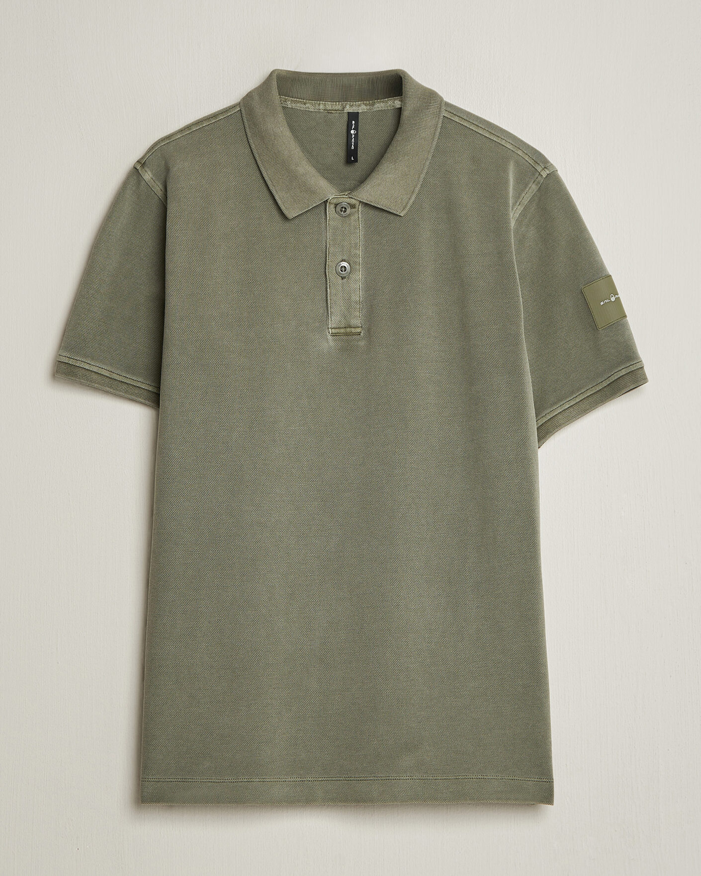 Herre | Pikéer | Sail Racing | Wind Pigment Dyed Polo Mud Green