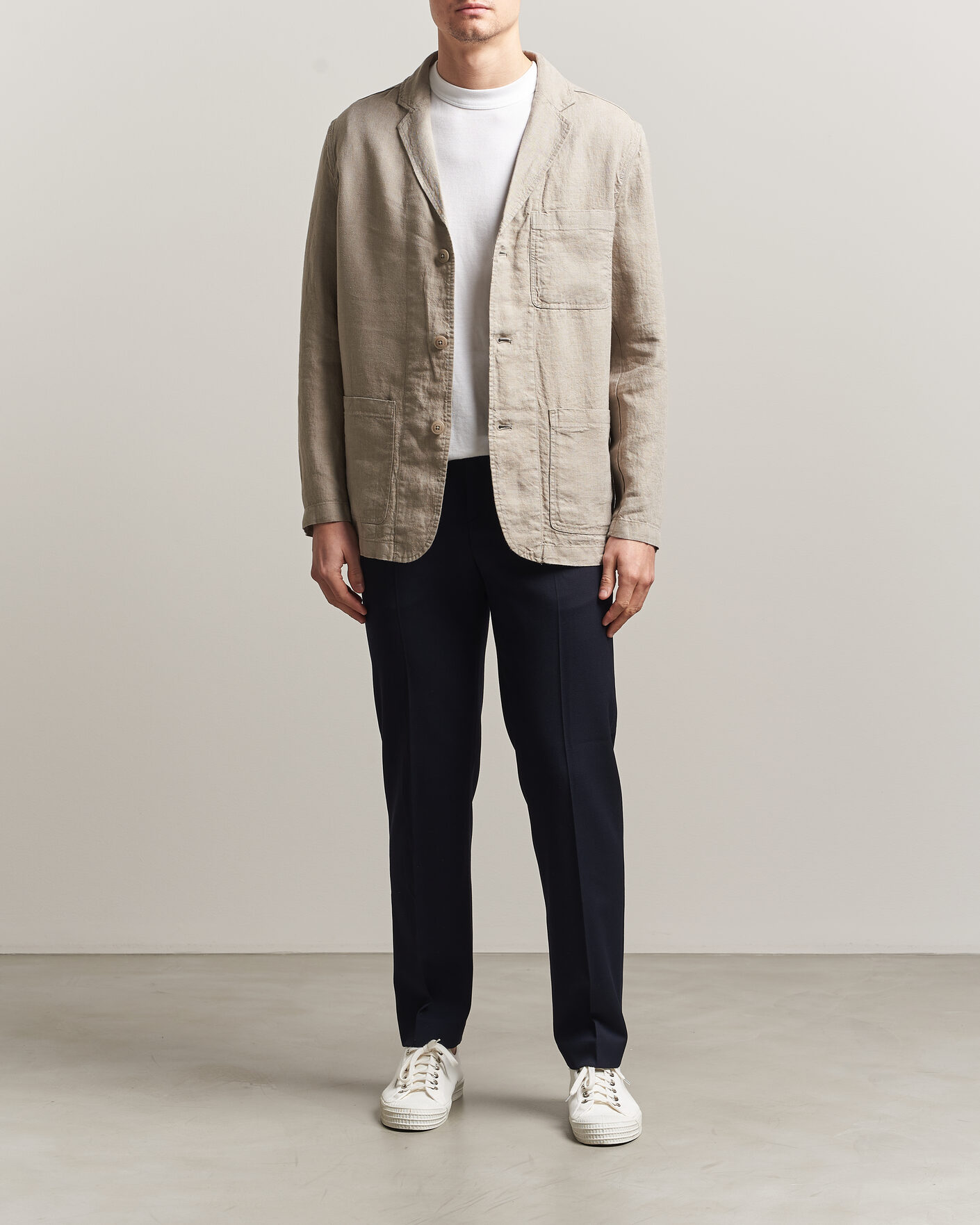 Herre | Dressjakker | KnowledgeCotton Apparel | Linen Blazer Twill