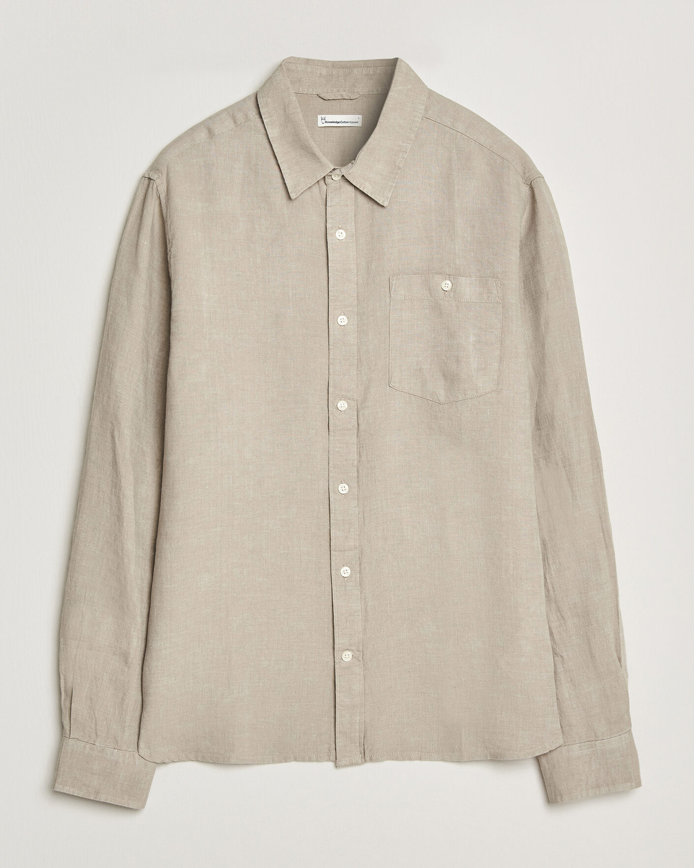 Herre | Skjorter | KnowledgeCotton Apparel | Regular Linen Shirt Twill