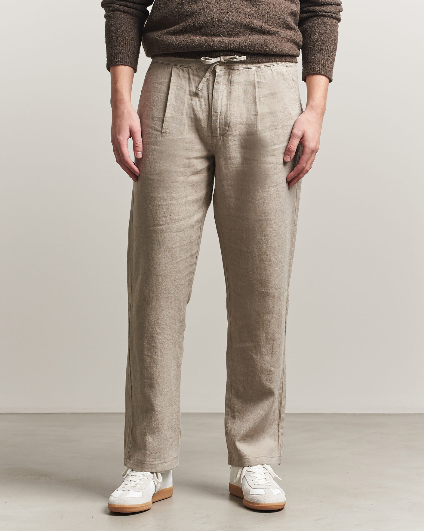 Herre | Bukser | KnowledgeCotton Apparel | Loose Linen Pants Twill
