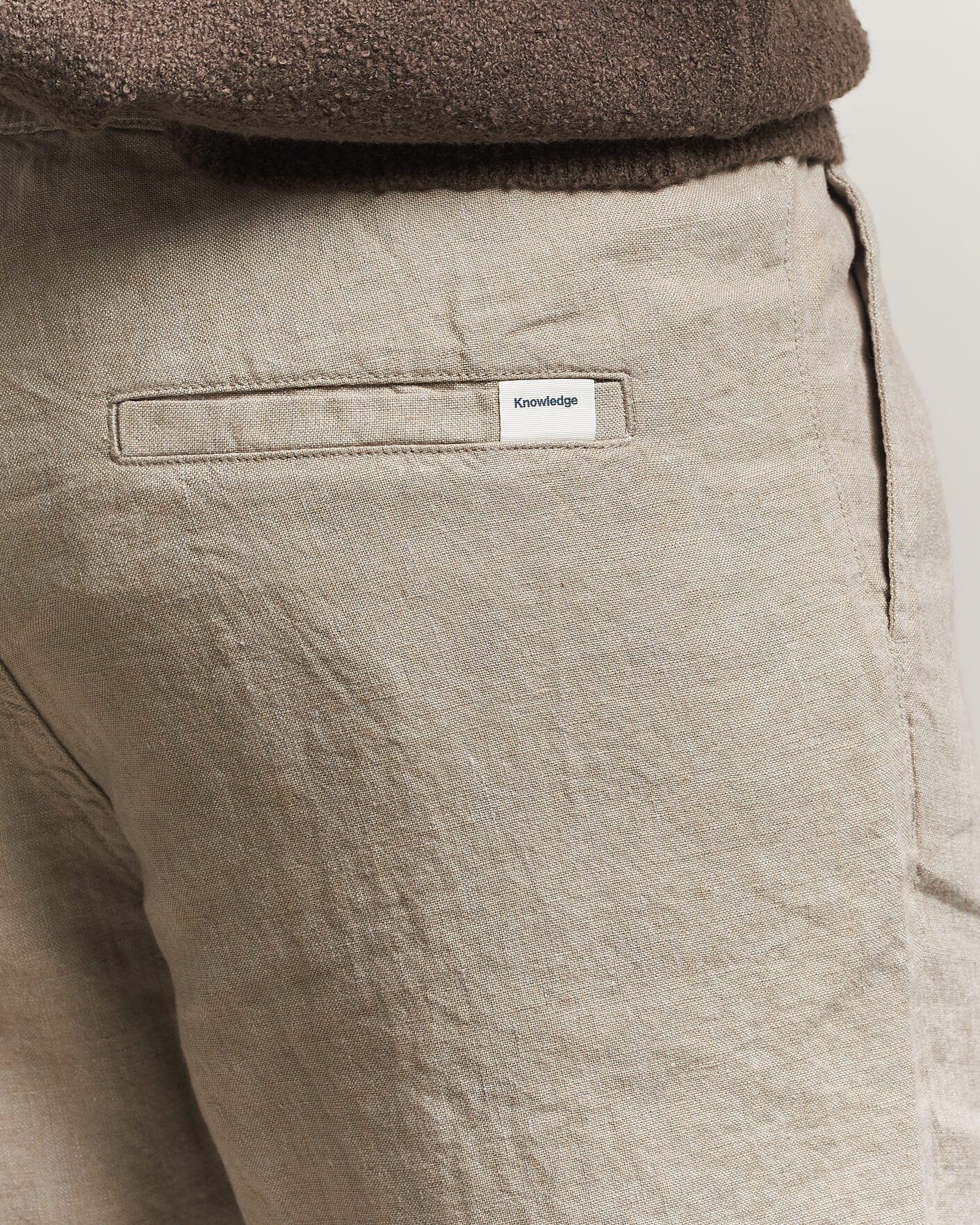 Herre | Shorts | KnowledgeCotton Apparel | Loose Linen Shorts Twill